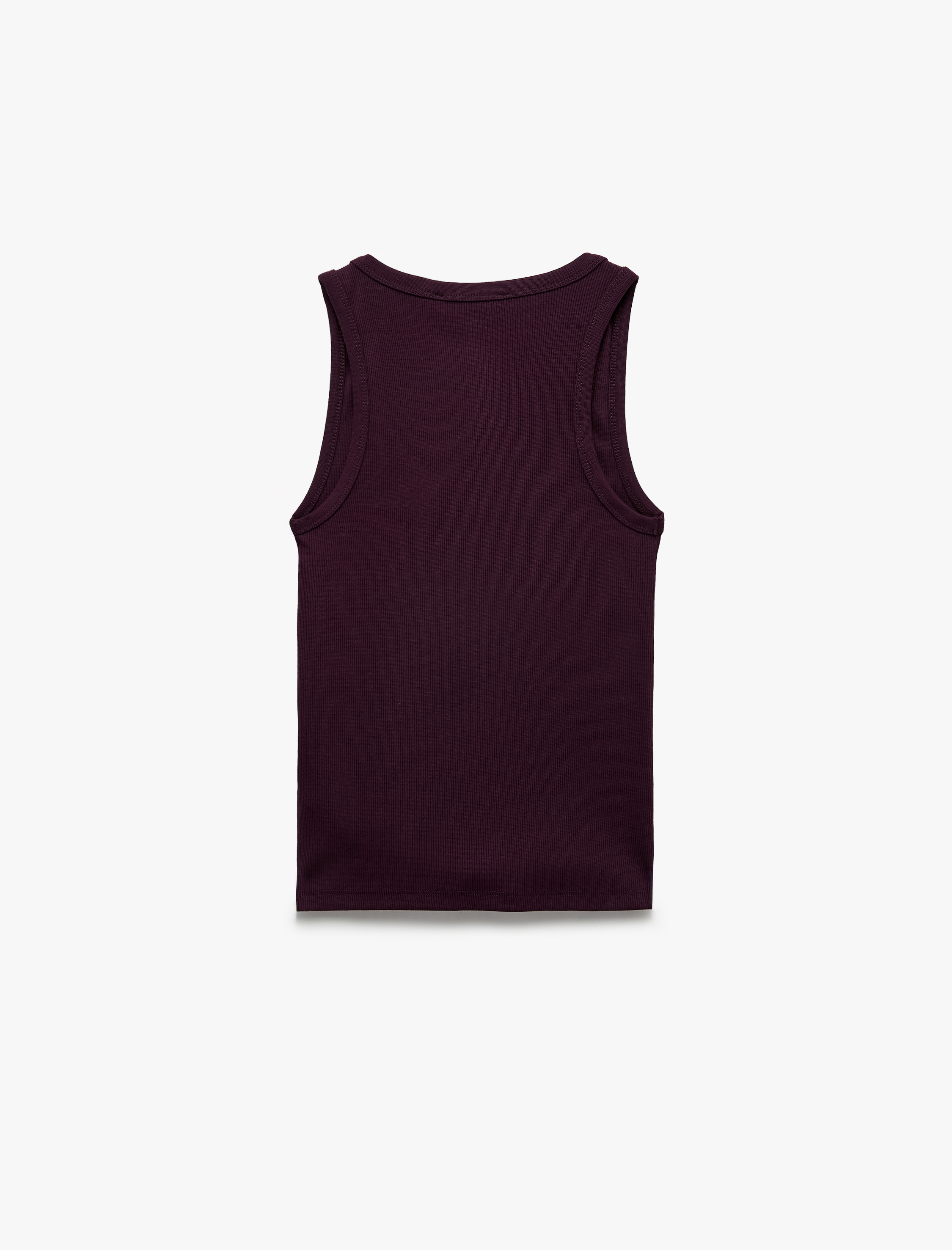   Slim Fit Pamuklu Kolsuz U Yaka Fitilli Atlet