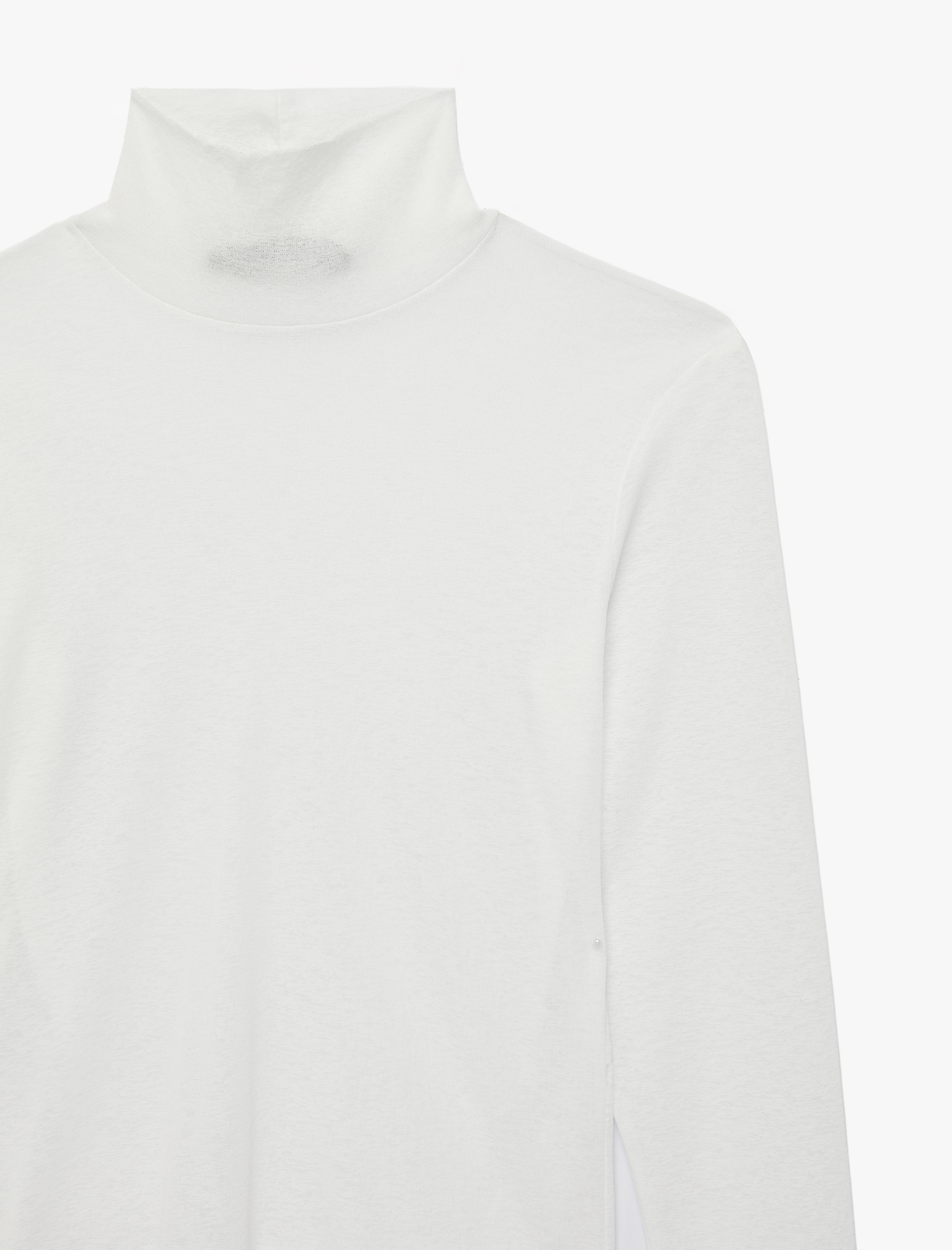   Slim Fit Dik Yaka Uzun Kollu Tişört