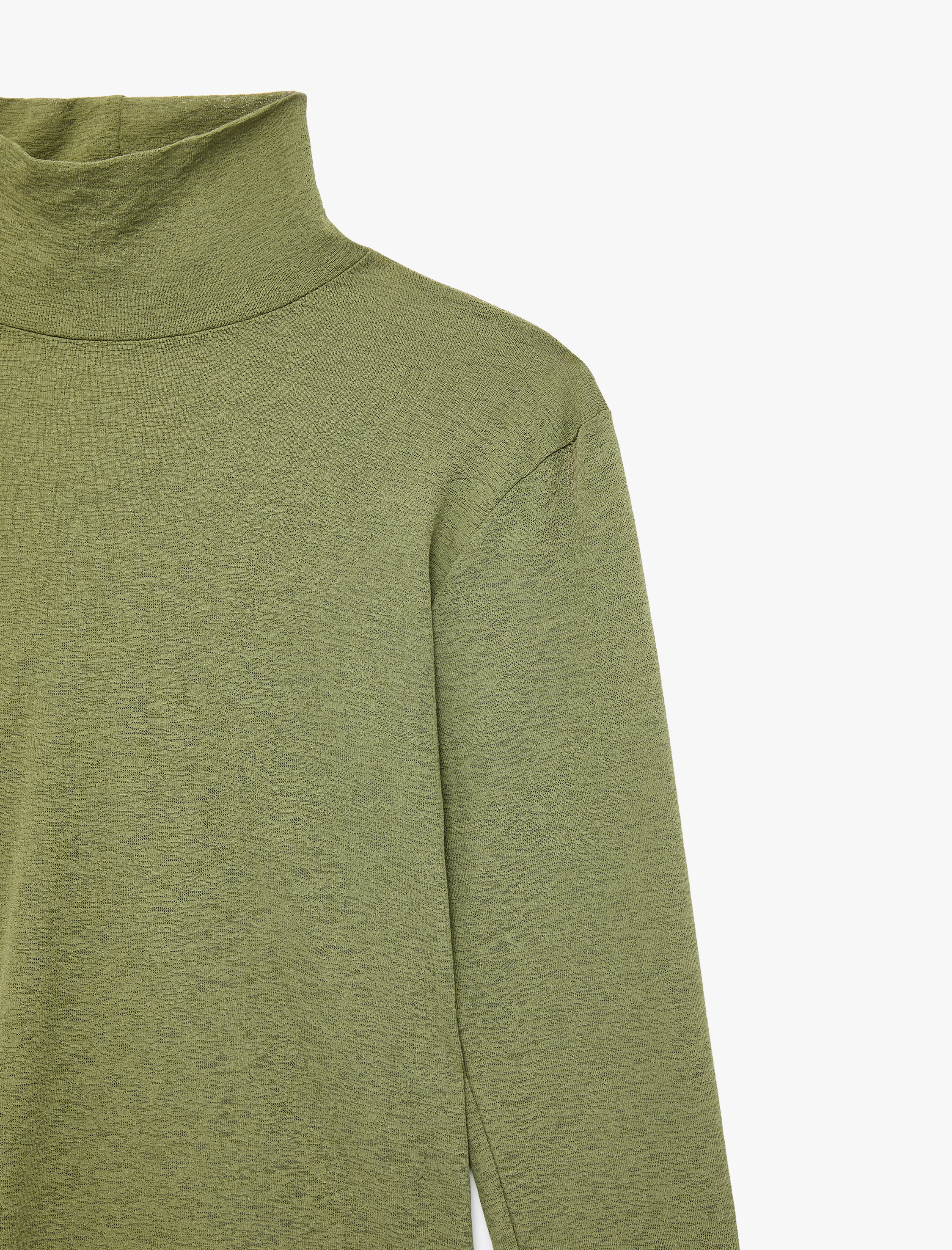   Slim Fit Dik Yaka Uzun Kollu Tişört