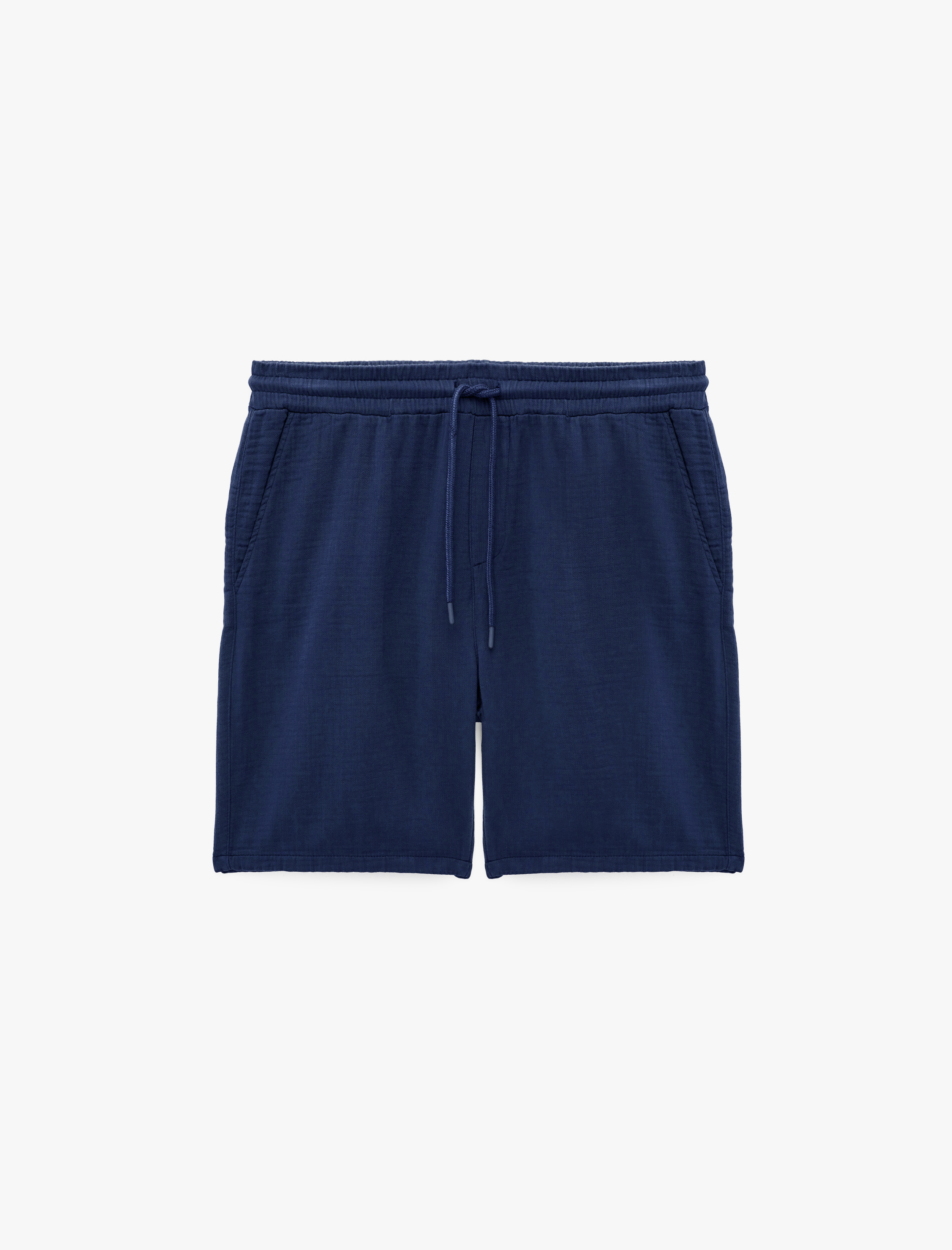   Beli Bağcıklı Cepli Regular Fit Pamuklu Müslin Bermuda Şort