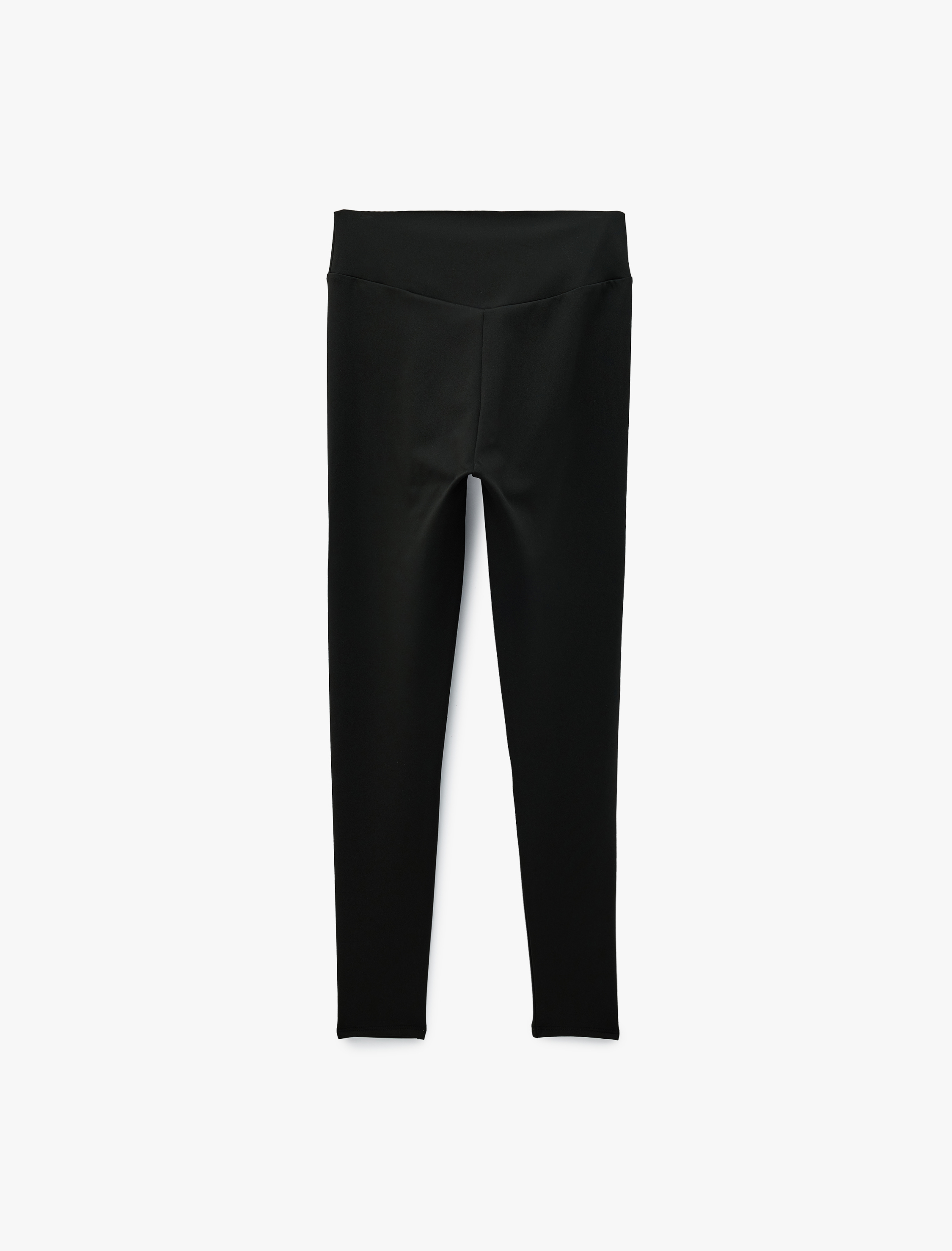   Asimetrik Biyeli Kemer Detaylı Yüksek Bel Slim Fit Spor Tayt