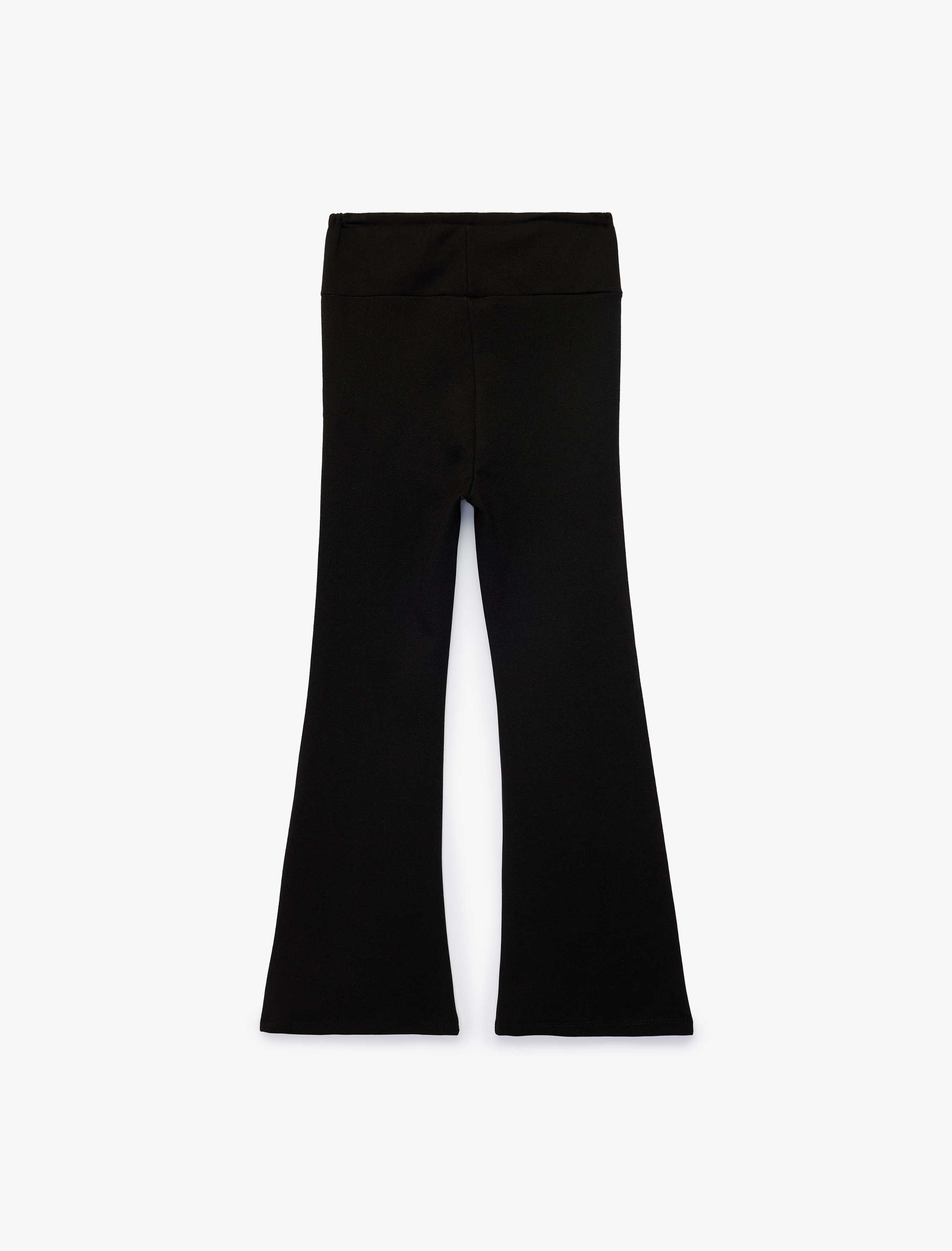  Kız Çocuk Viskon Karışımlı Slim Fit İspanyol Paça Tayt