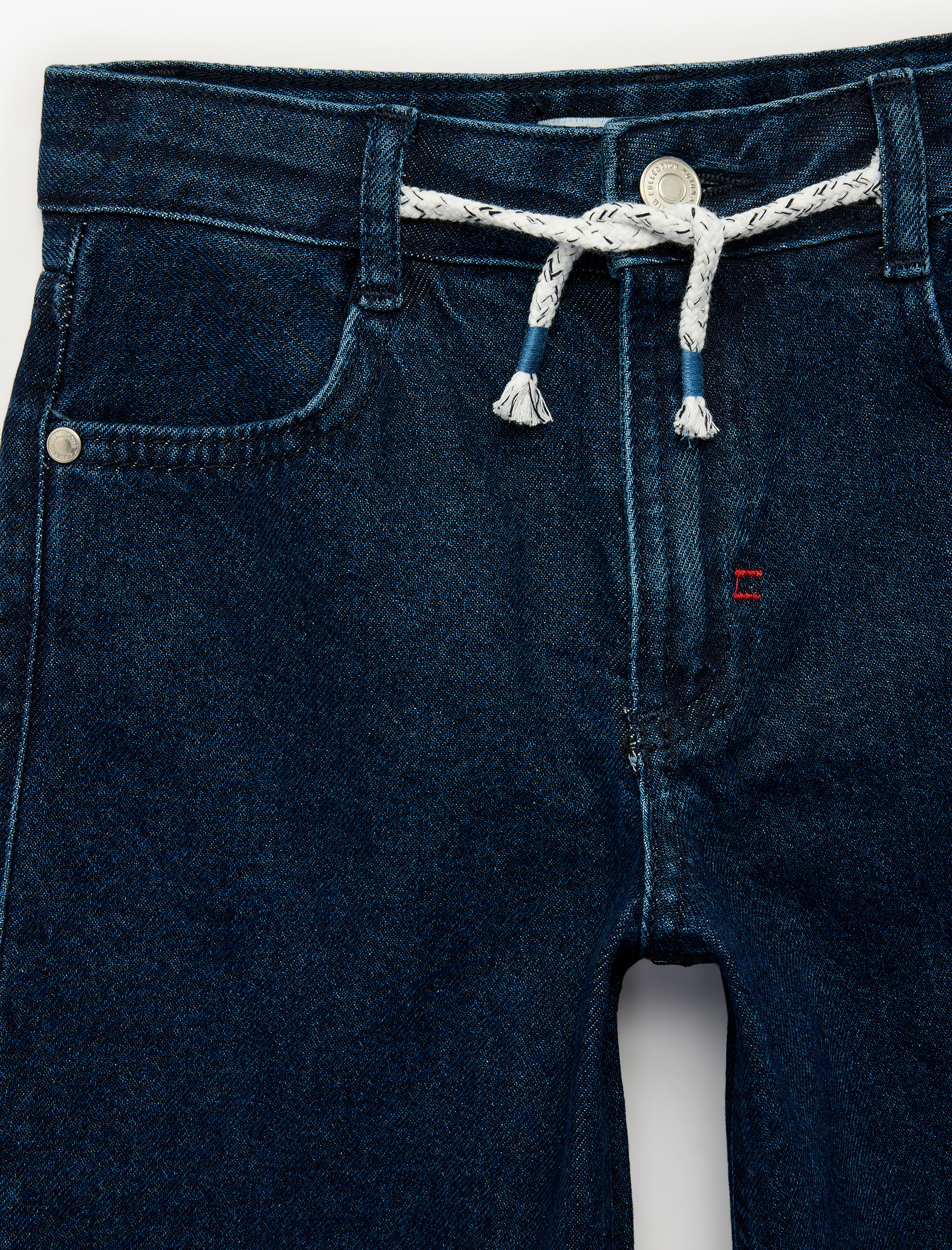  Erkek Çocuk Cep Detaylı Bol Kesim Pamuklu Carpenter Denim Pantolon