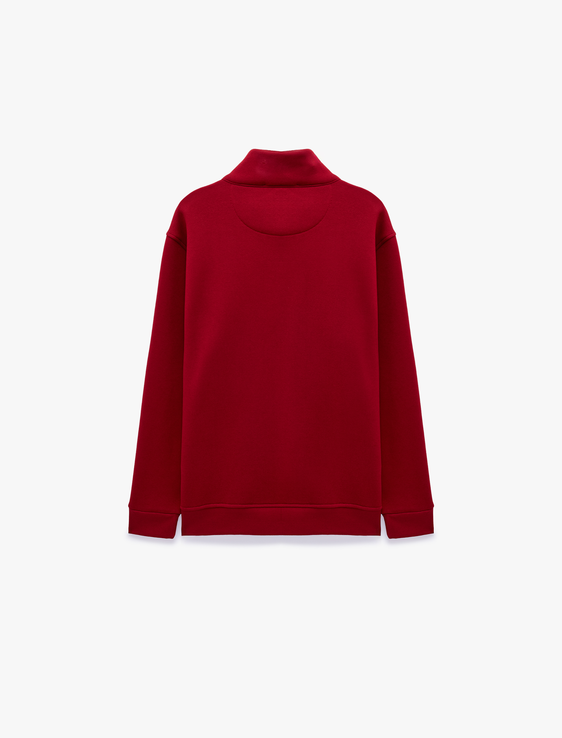   Şardonlu Regular Fit Uzun Kollu Fermuarlı Yaka Sweatshirt