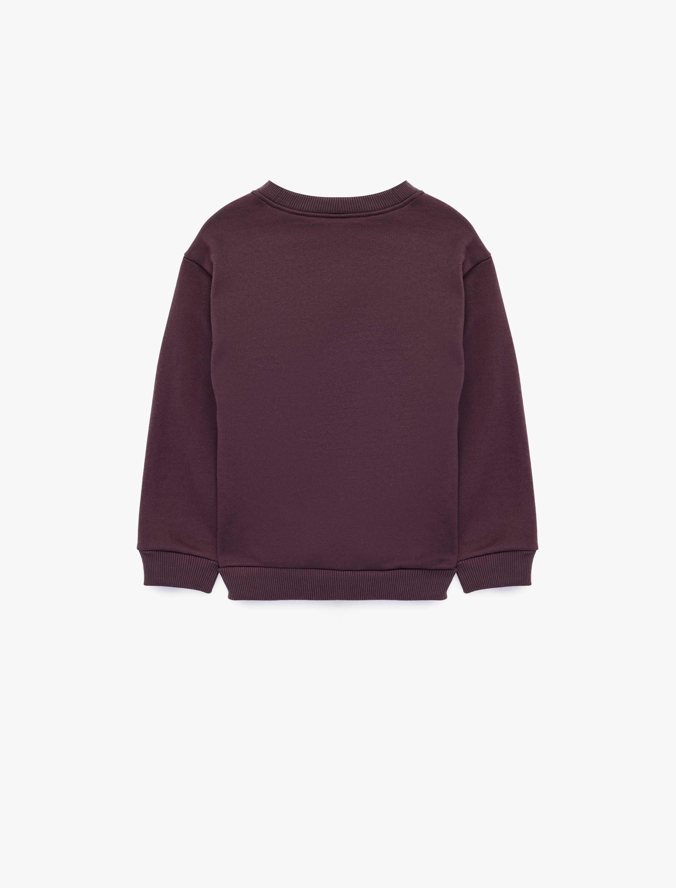  Erkek Bebek Bisiklet Yaka Uzun Kollu Baskı Detaylı Şardonlu Sweatshirt