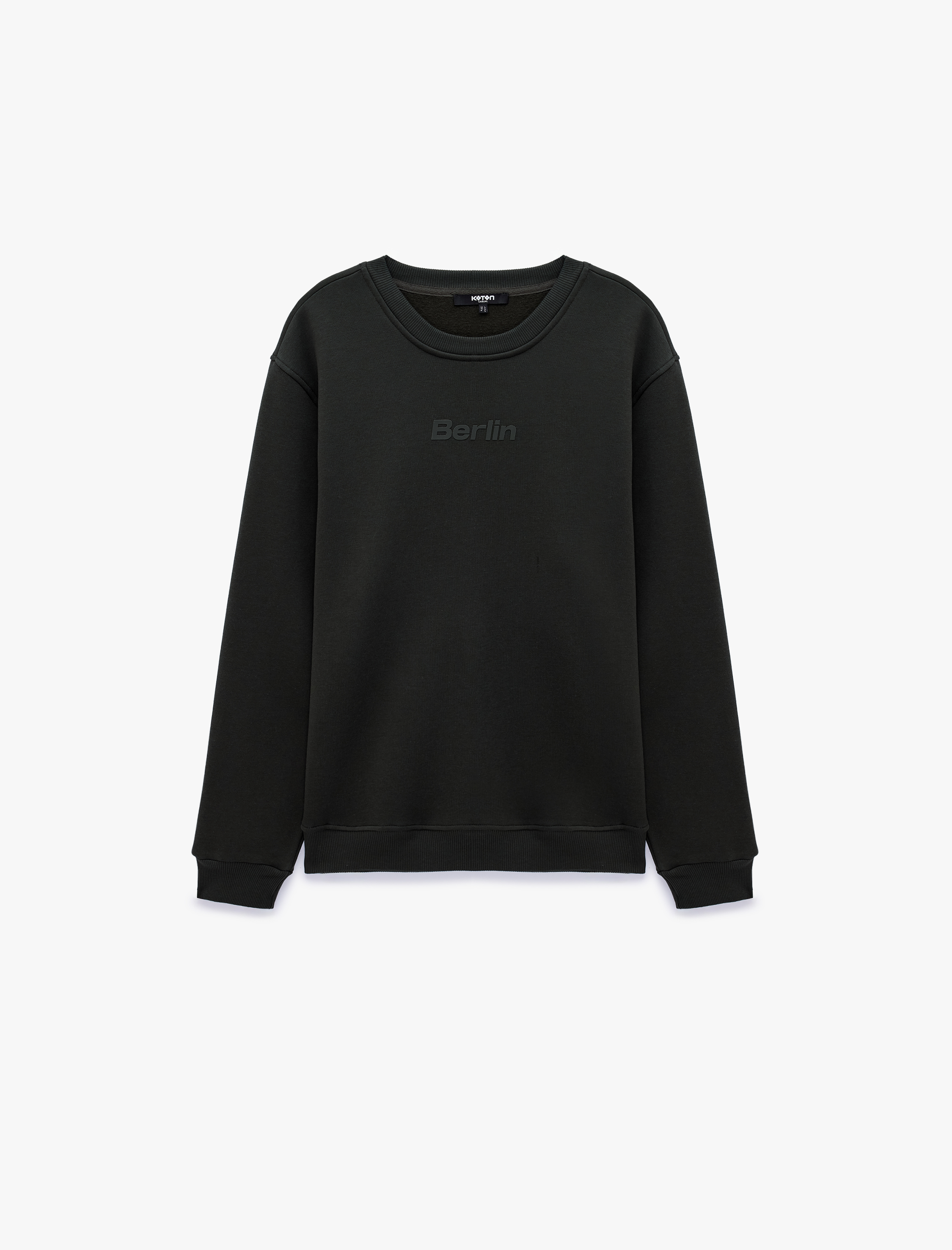   Üç İplik Şardonlu Regular Fit Baskılı Bisiklet Yaka Uzun Kollu Sweatshirt