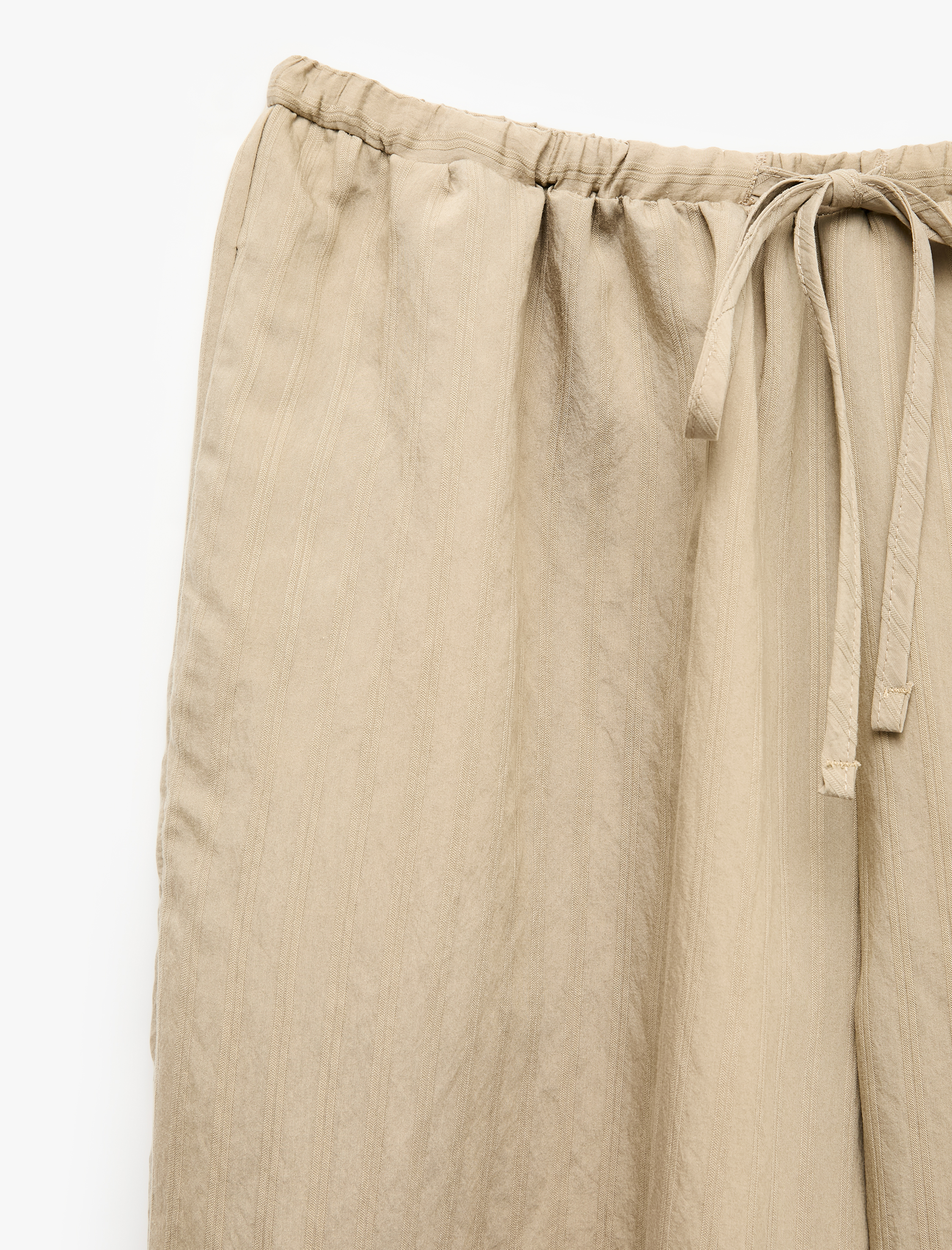   Modal Kumaş Beli Bağlamalı Cepli Balon Fit Harem Pantolon