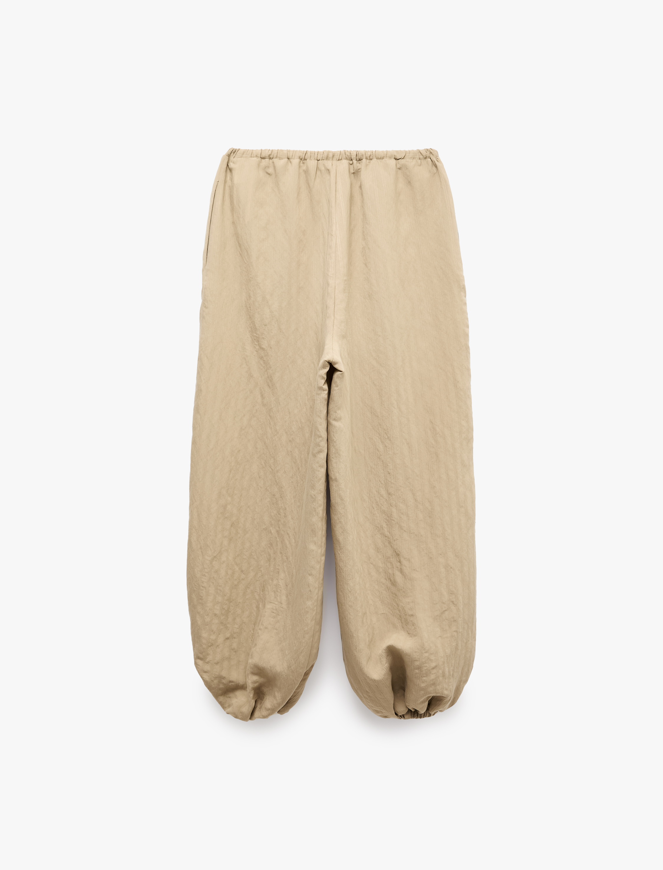   Modal Kumaş Beli Bağlamalı Cepli Balon Fit Harem Pantolon