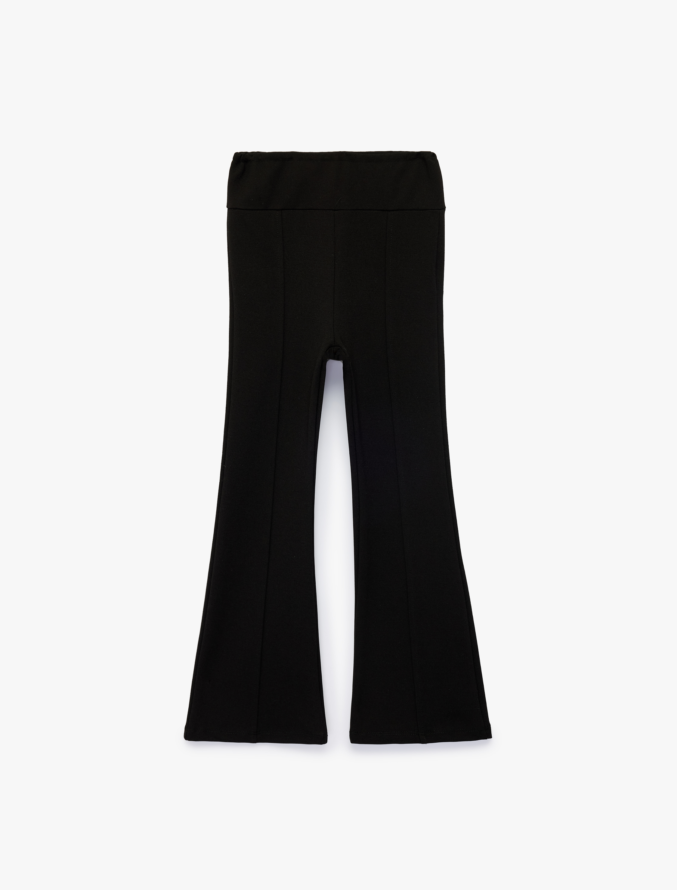  Kız Çocuk Viskon Karışımlı Slim Fit İspanyol Paça Tayt