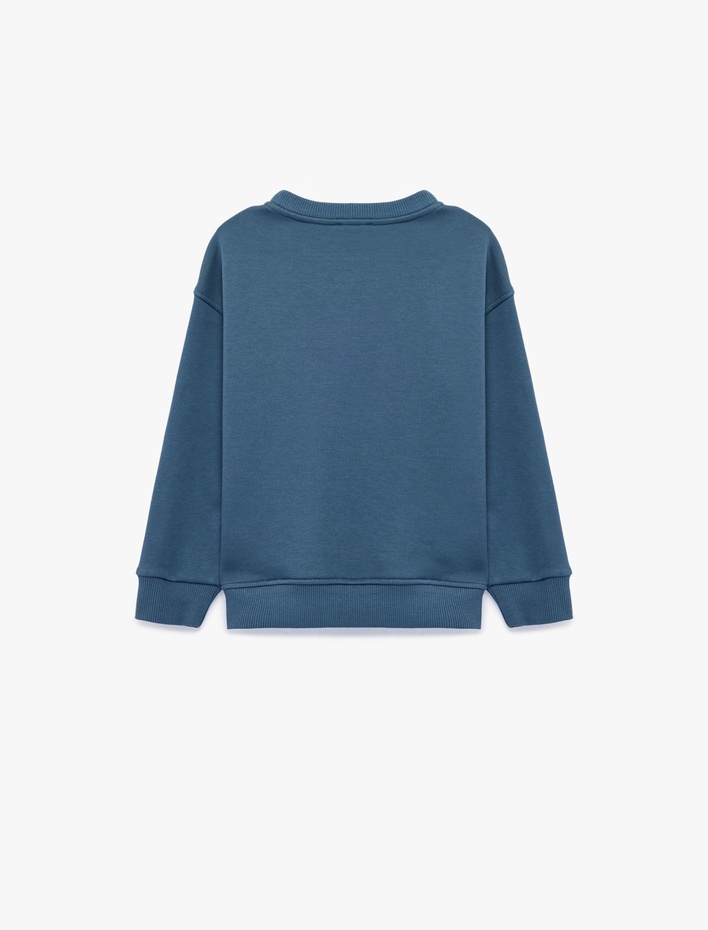 Erkek Çocuk Oyun Temalı Baskılı Uzun Kollu Bisiklet Yaka Oversize Sweatshirt