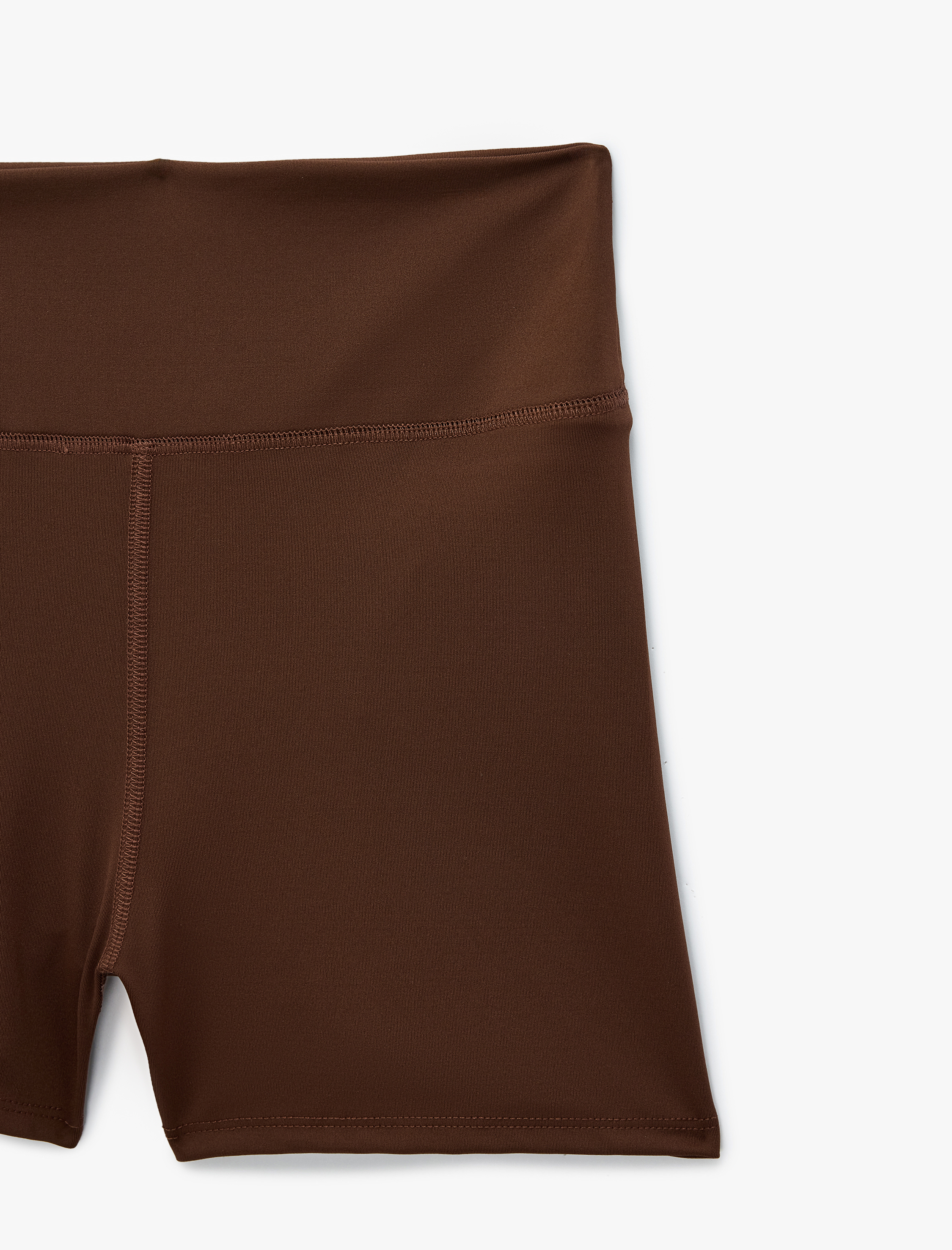   Yüksek Bel Slim Fit Dikiş Detaylı Spor Biker Tayt