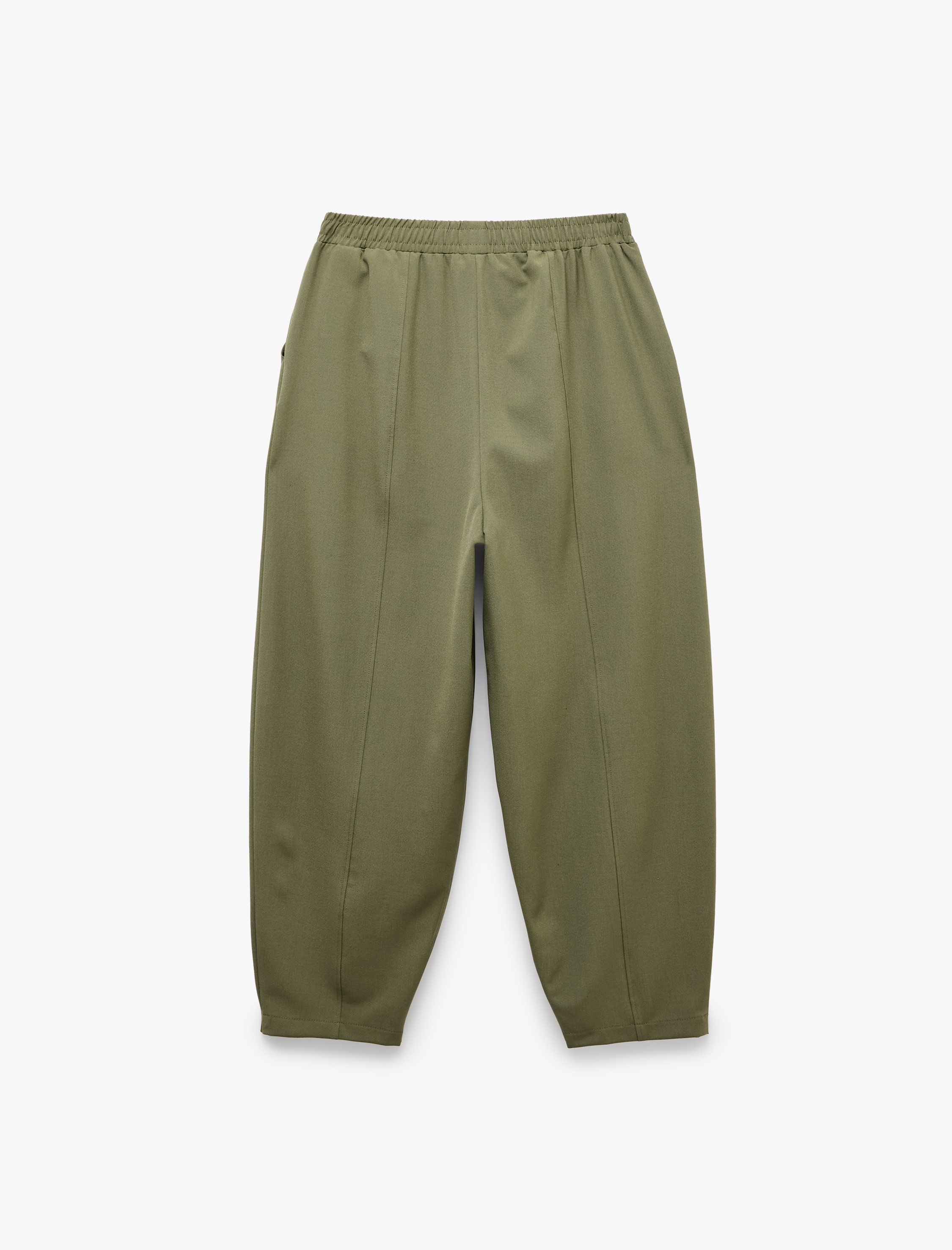   Beli Lastikli Yan Cepli Barrel Fit Balon Pantolon