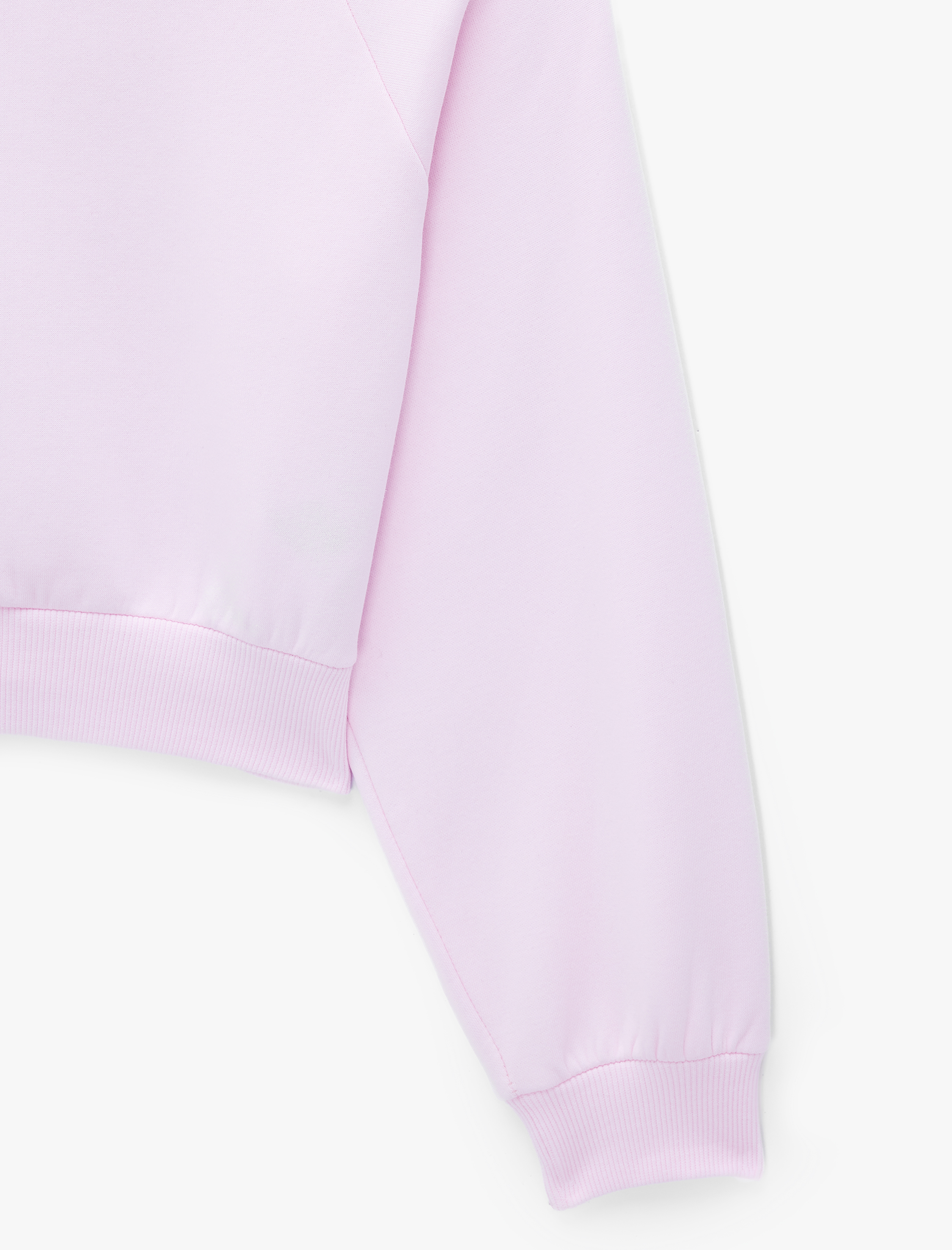   Uzun Kollu Üç İplik Asimetrik Kayık Yaka Omzu Açık Sweatshirt