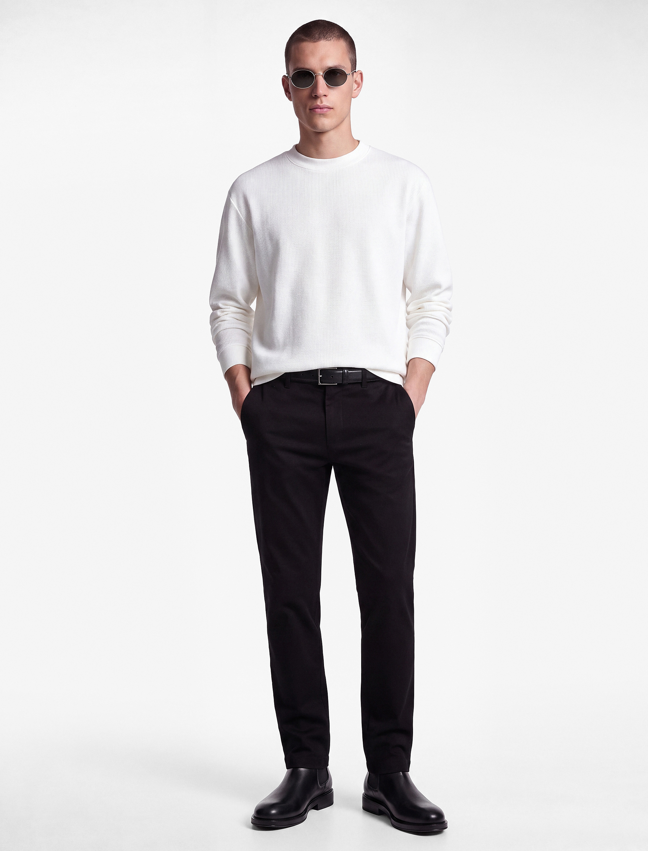   Viskon Karışımlı Cepli Gabardin Slim Fit Kumaş Pantolon
