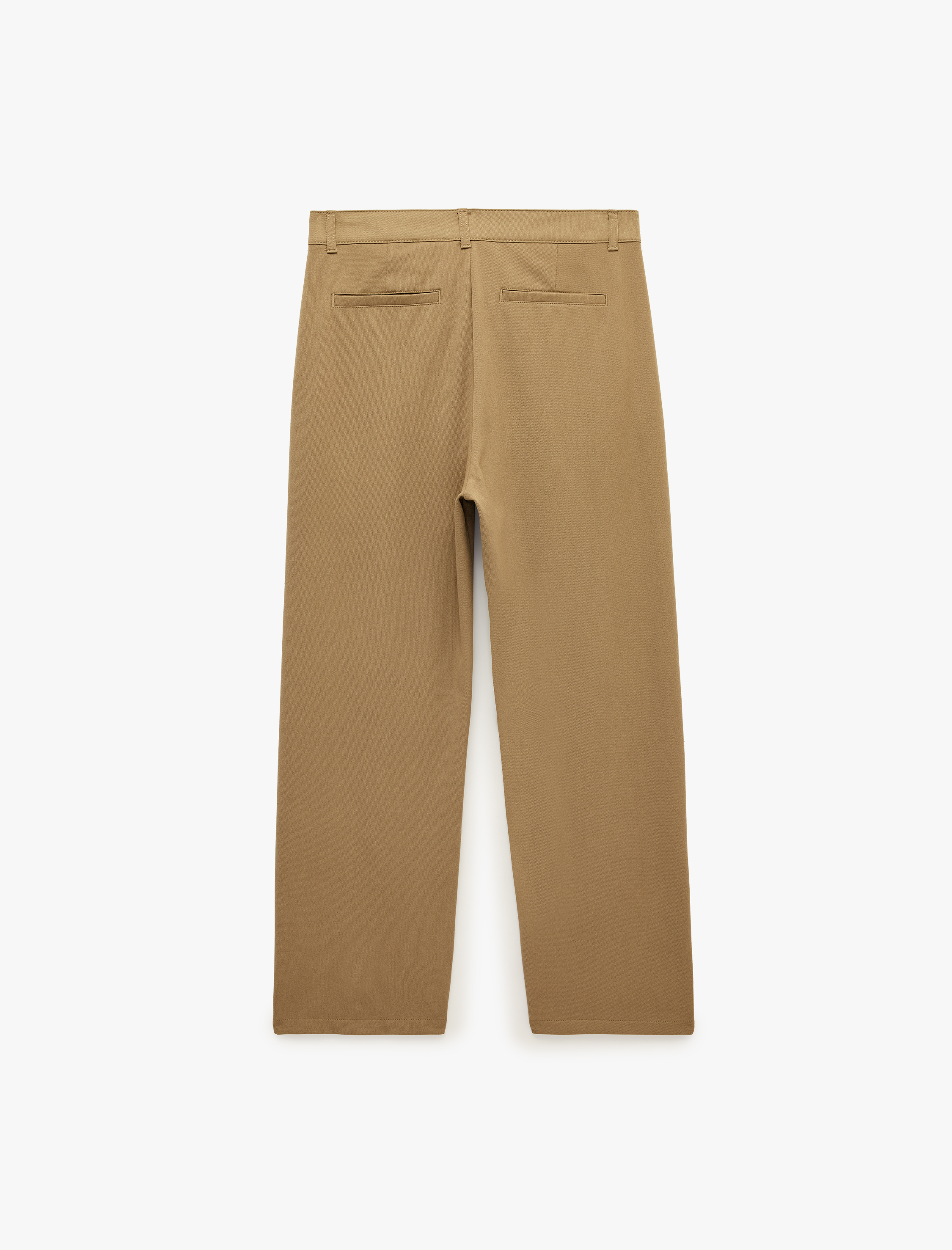   Regular Fit Cepli Viskon Karışımlı Pileli Kumaş Pantolon