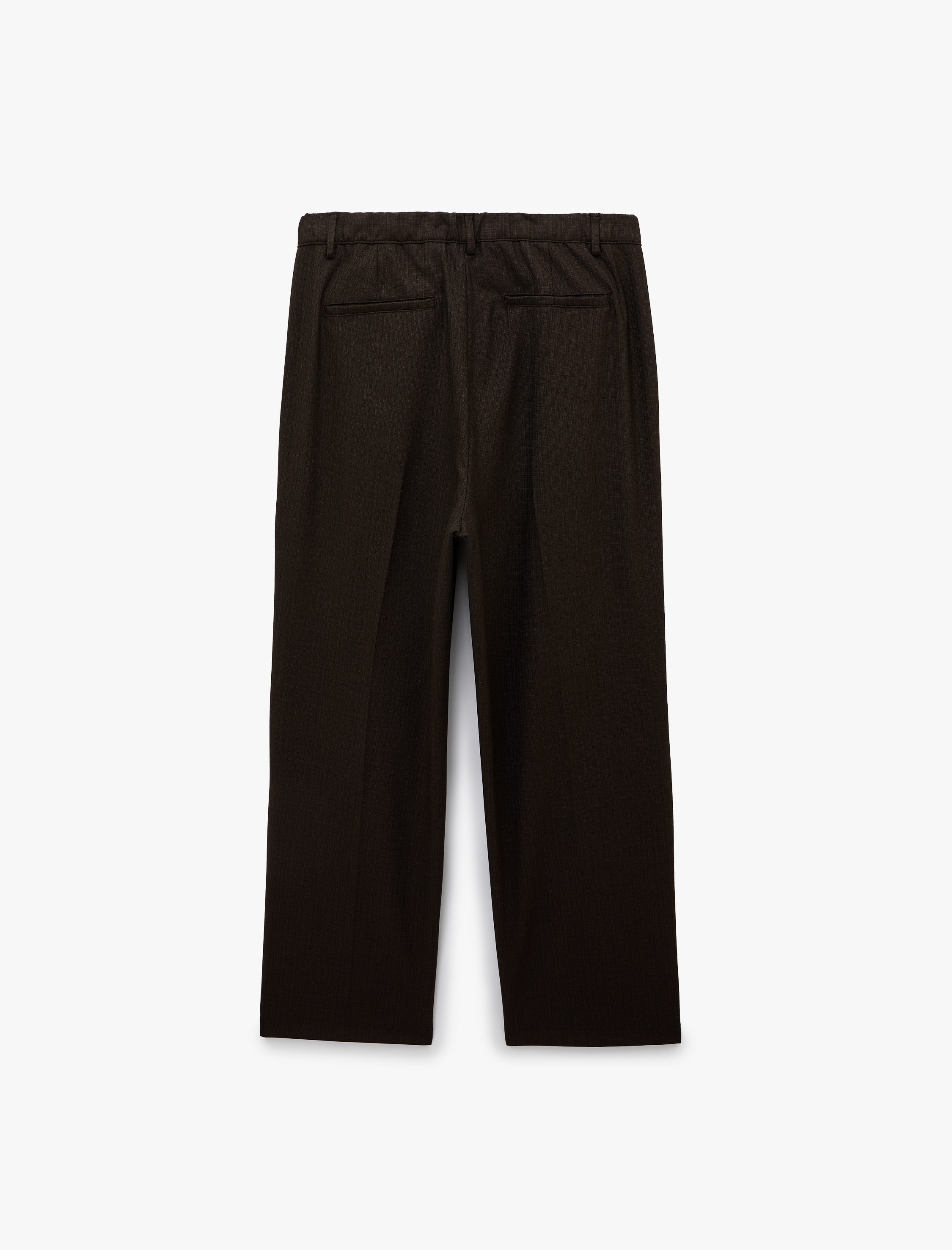   Regular Fit Viskon Karışımlı Cepli Pileli Kumaş Pantolon