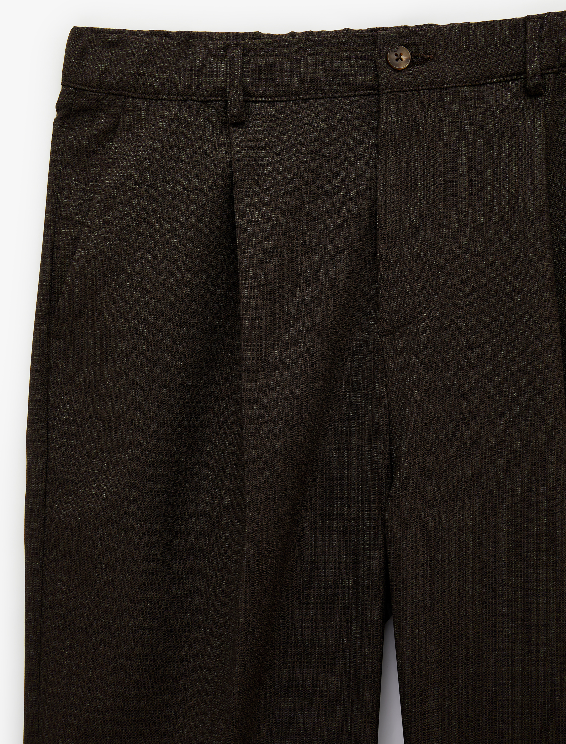   Regular Fit Viskon Karışımlı Cepli Pileli Kumaş Pantolon