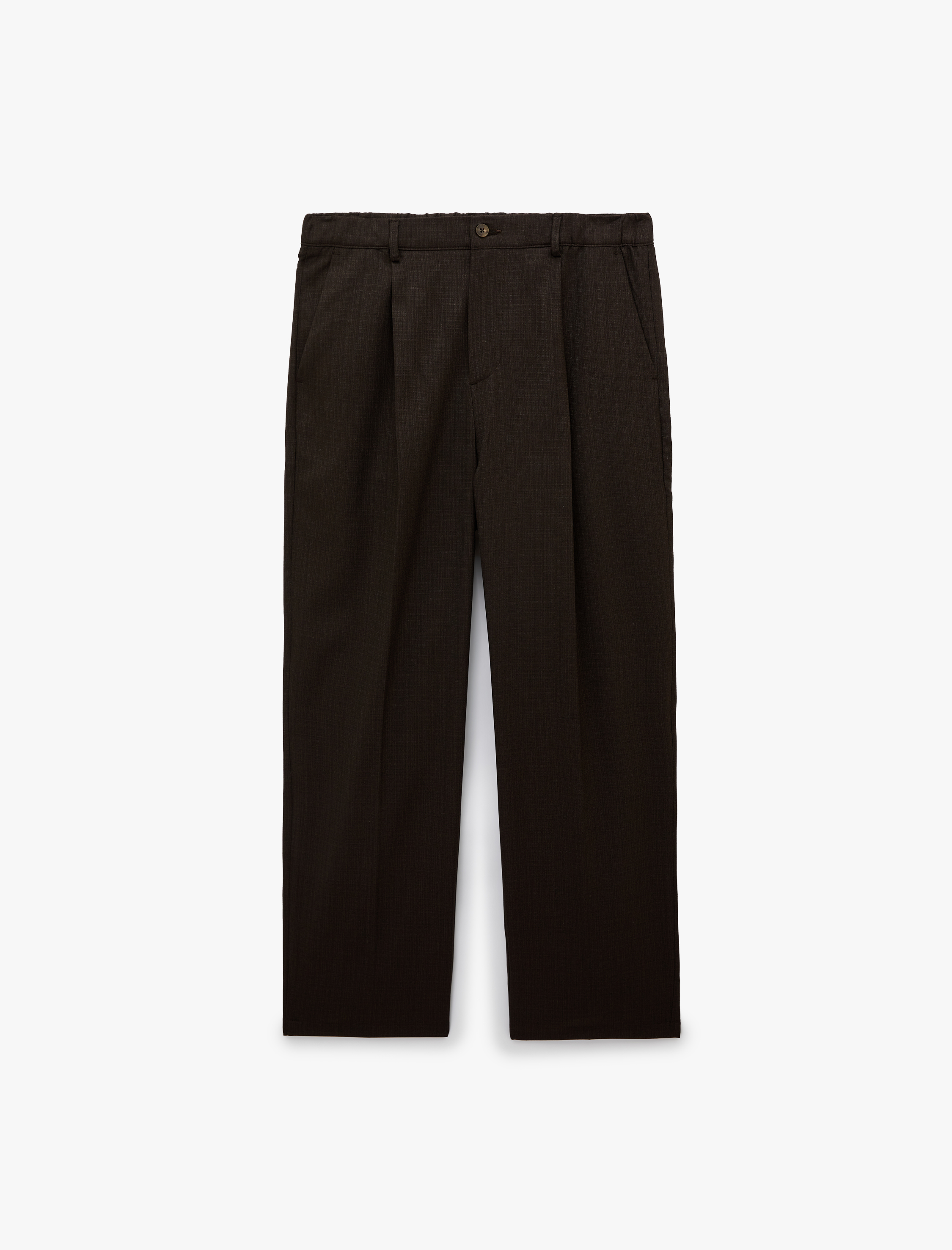   Regular Fit Viskon Karışımlı Cepli Pileli Kumaş Pantolon