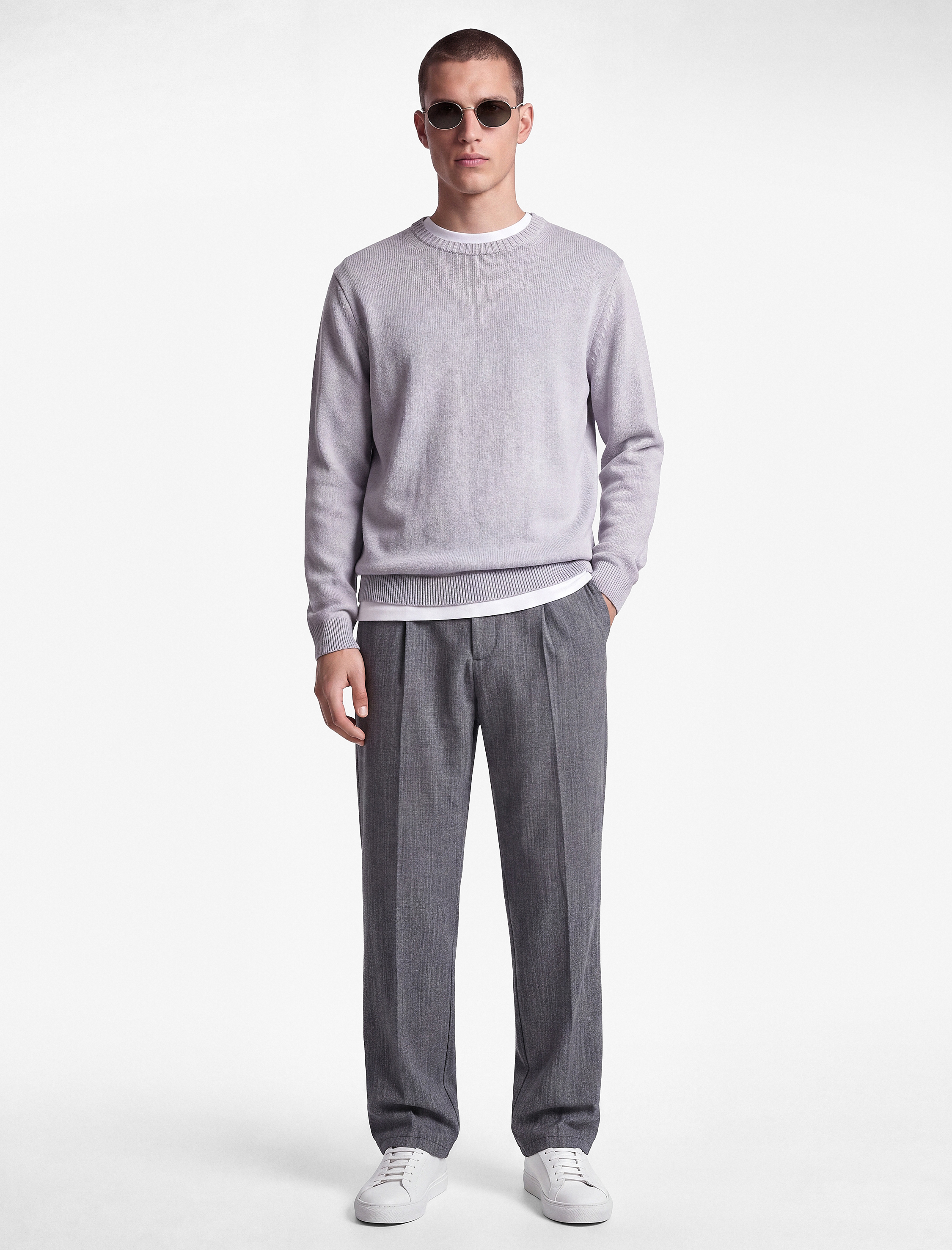   Viskon Karışımlı Cepli Pileli Slim Fit Kumaş Pantolon