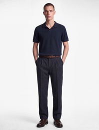 Cepli Viskon Karışımlı Slim Fit Pileli Kumaş Pantolon