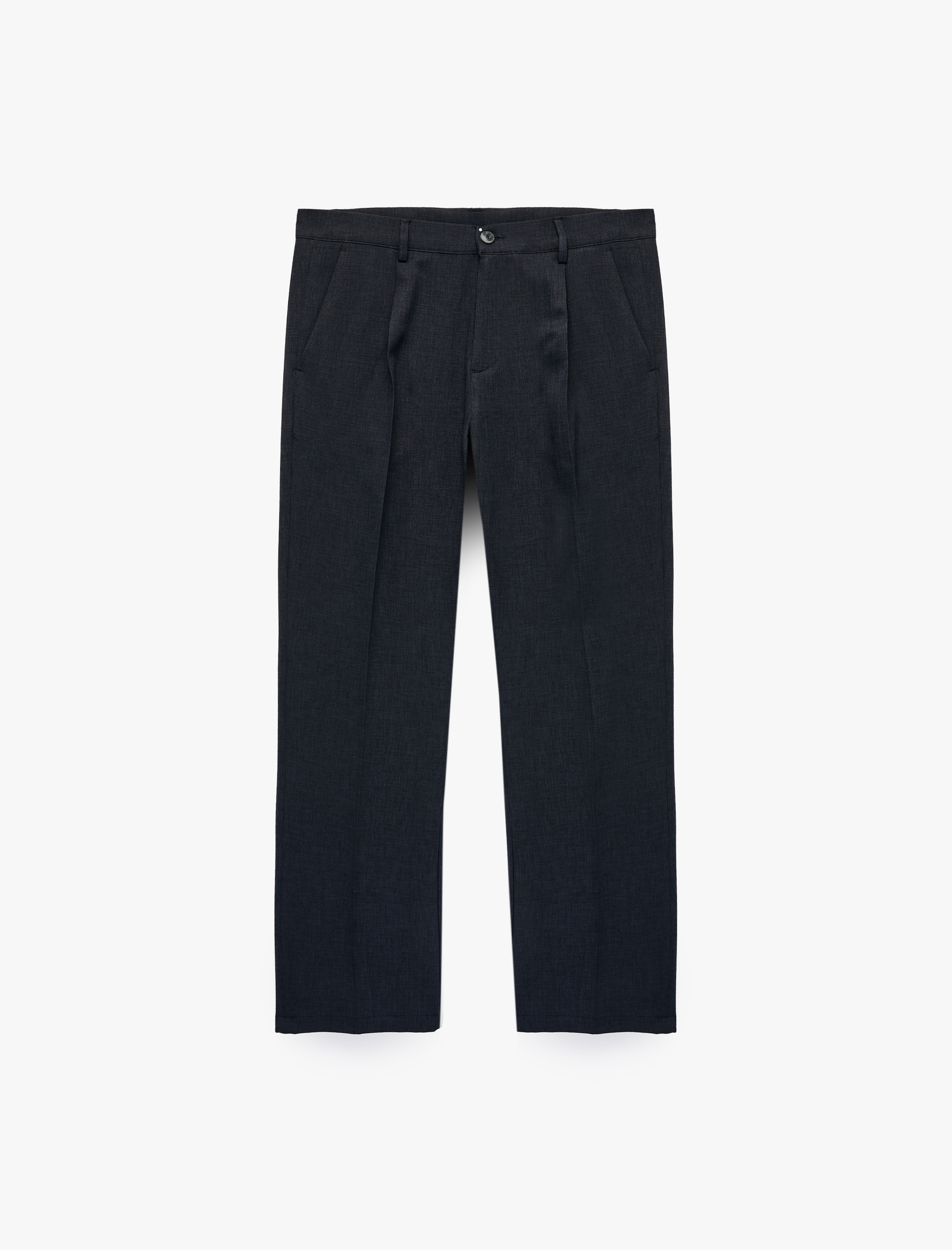   Cepli Viskon Karışımlı Slim Fit Pileli Kumaş Pantolon