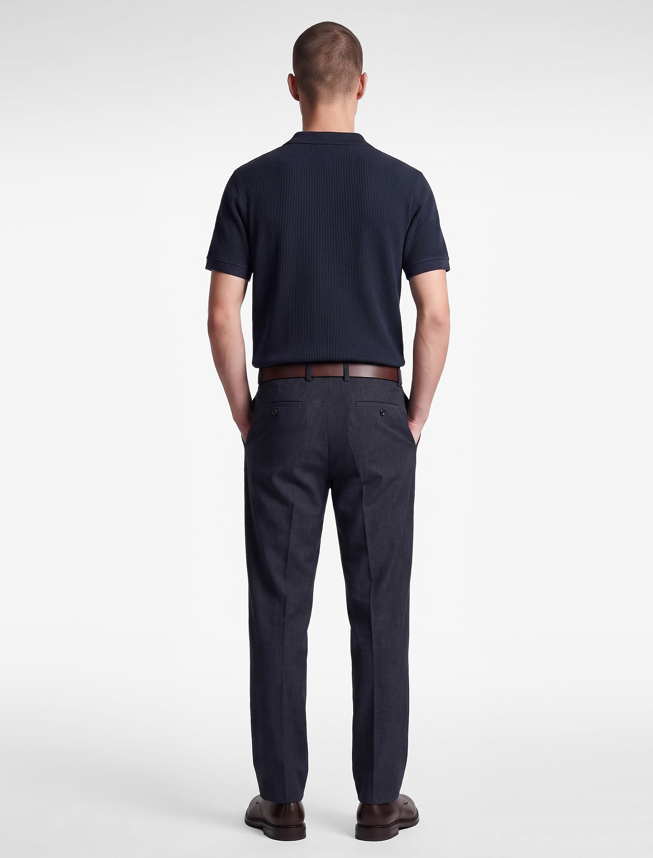   Cepli Viskon Karışımlı Slim Fit Pileli Kumaş Pantolon