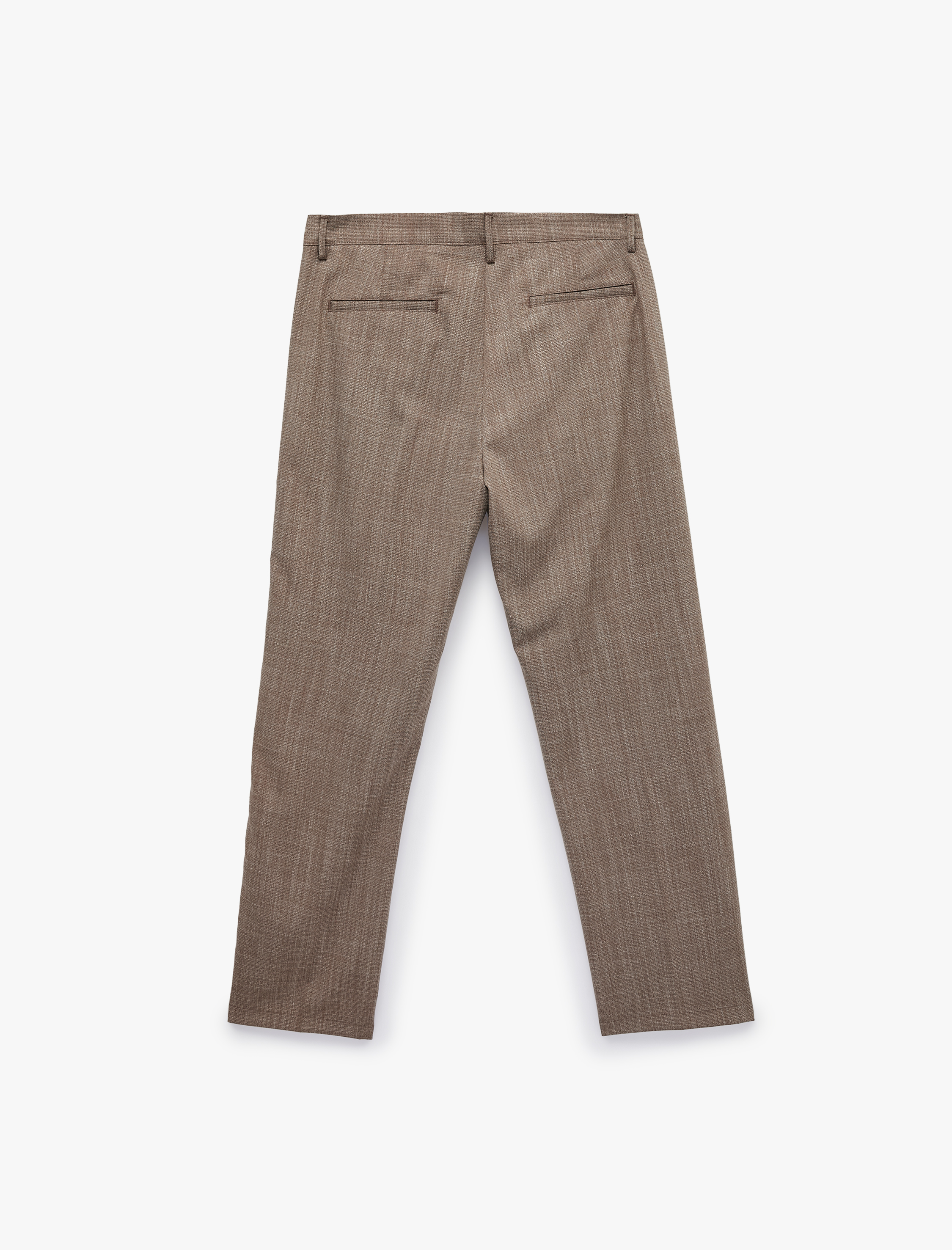   Viskon Karışımlı Cepli Pileli Slim Fit Kumaş Pantolon