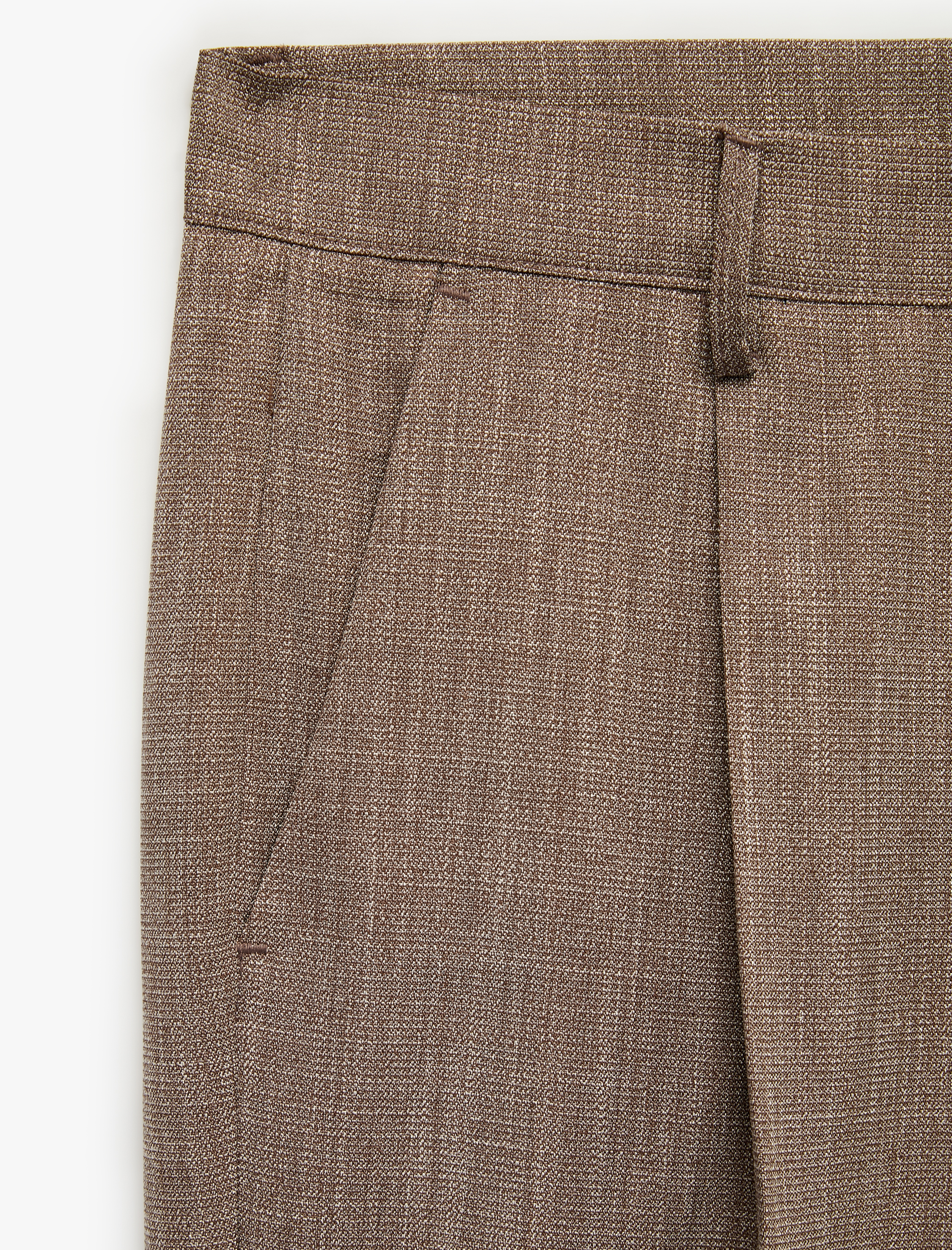   Viskon Karışımlı Cepli Pileli Slim Fit Kumaş Pantolon