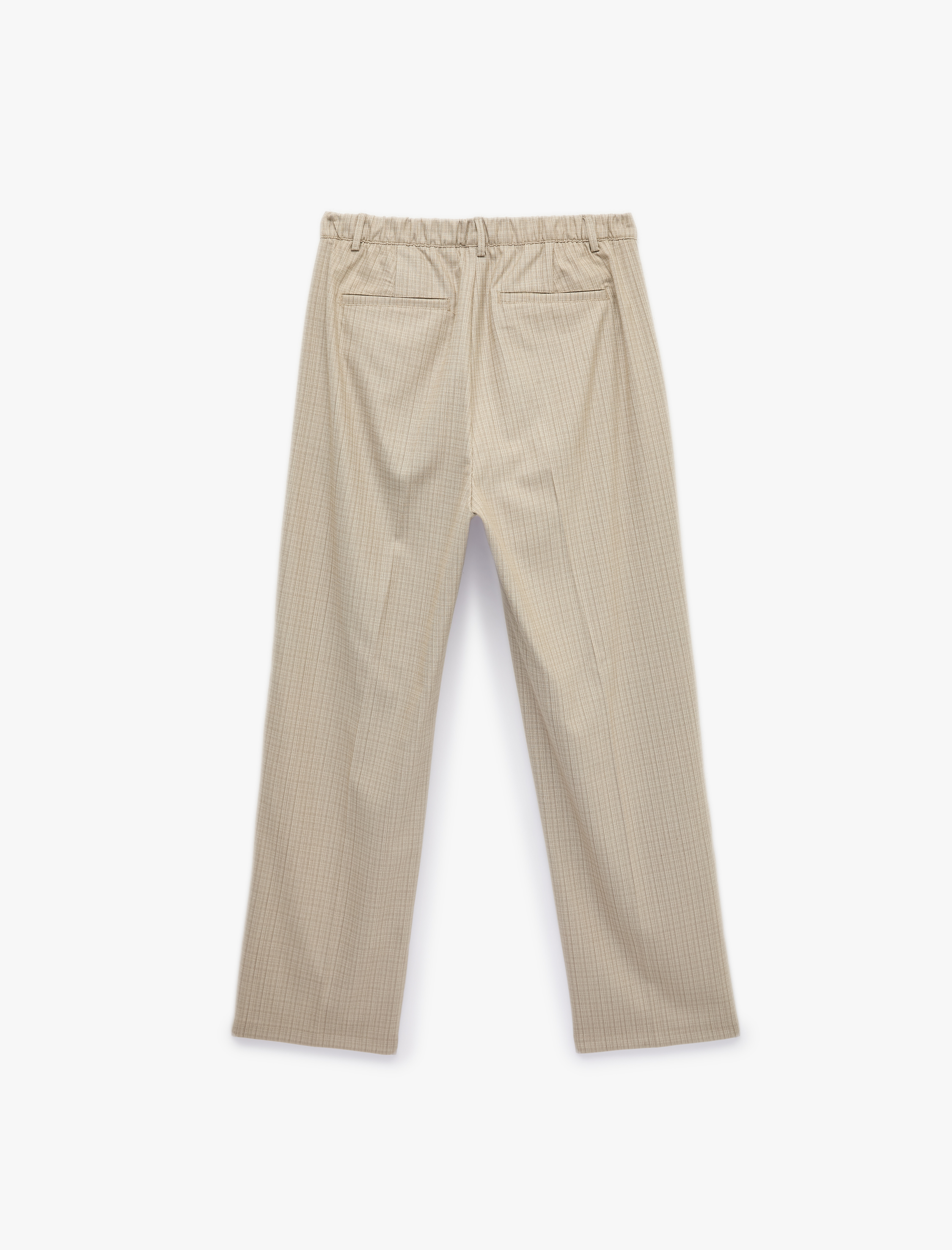   Regular Fit Viskon Karışımlı Cepli Pileli Kumaş Pantolon