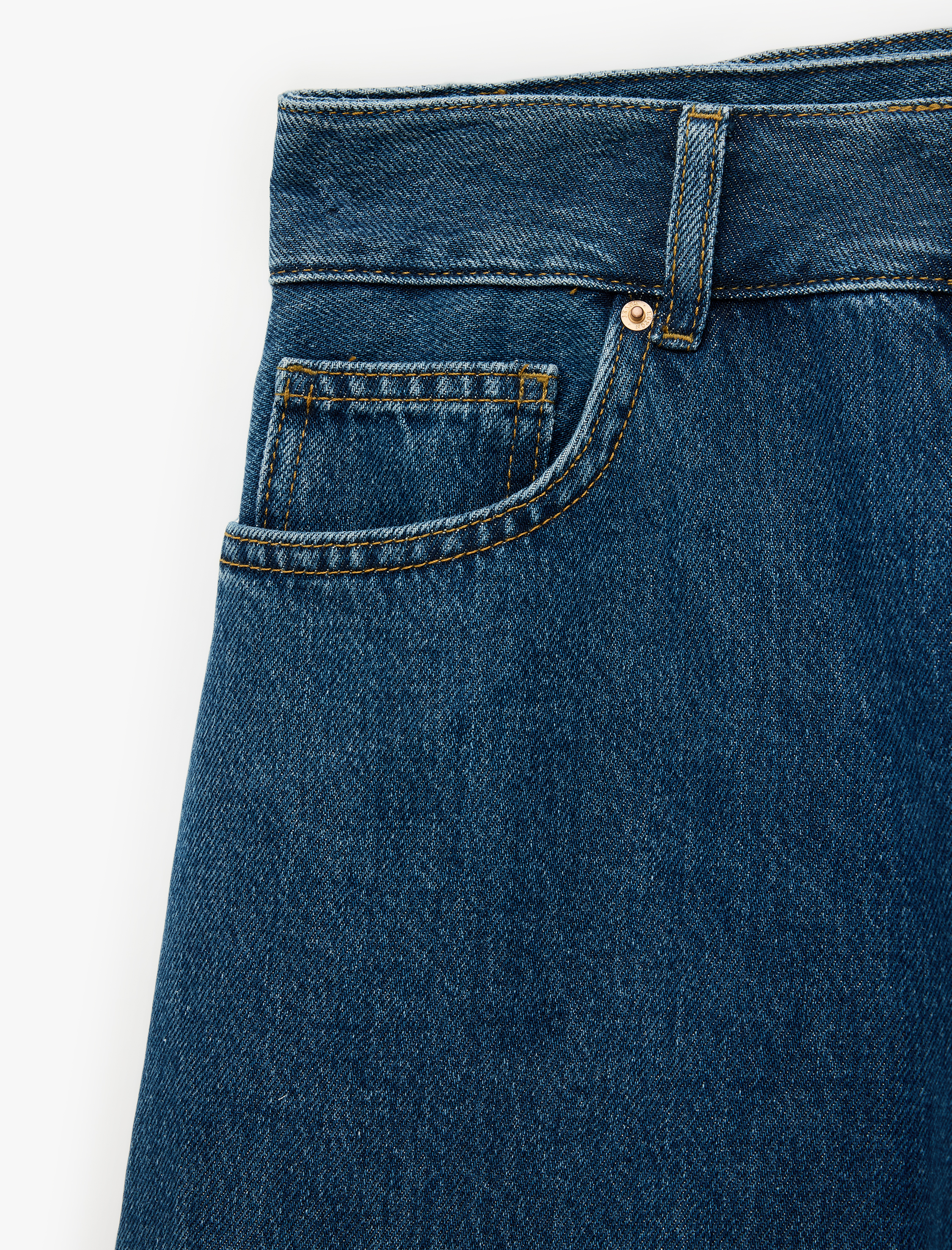   Rahat Kalıp Cepli Düğmeli Stoperli Kısa Paça Denim Harem Pantolon