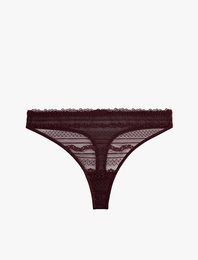 Rahat Kalıp Normal Bel Dantelli String Külot