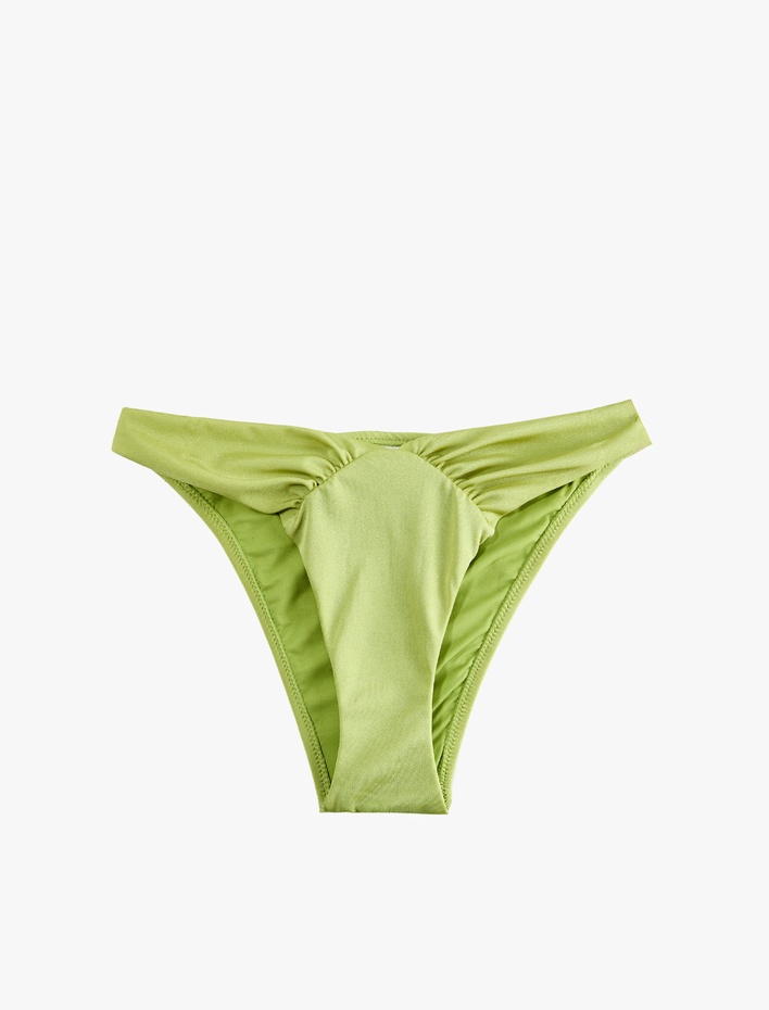  Büzgü Detaylı Brazilian Bikini Altı