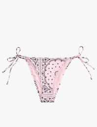 Bağlamalı İpli Şal Desenli Bikini Altı
