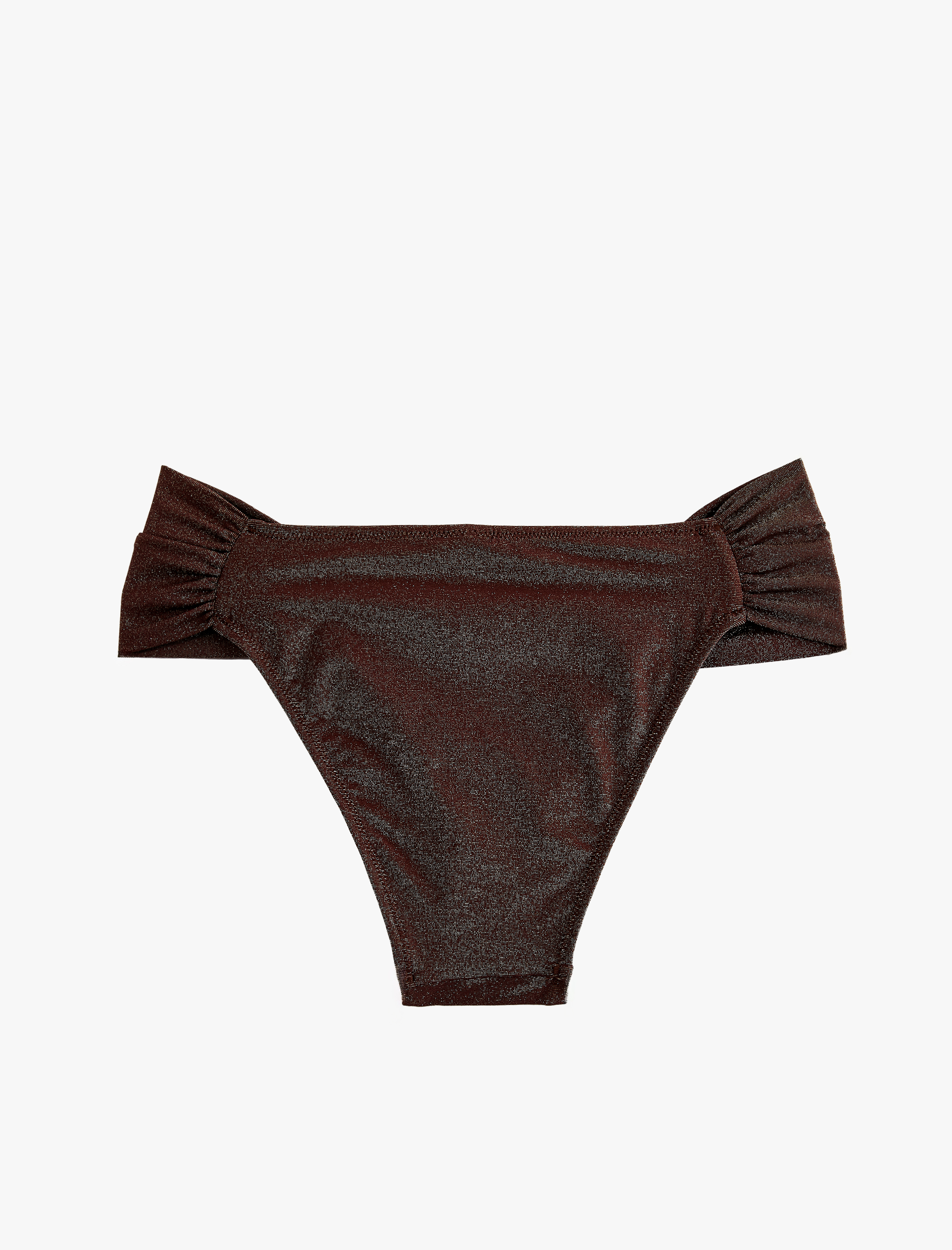   Büzgü Detaylı Simli Brazilian Bikini Altı