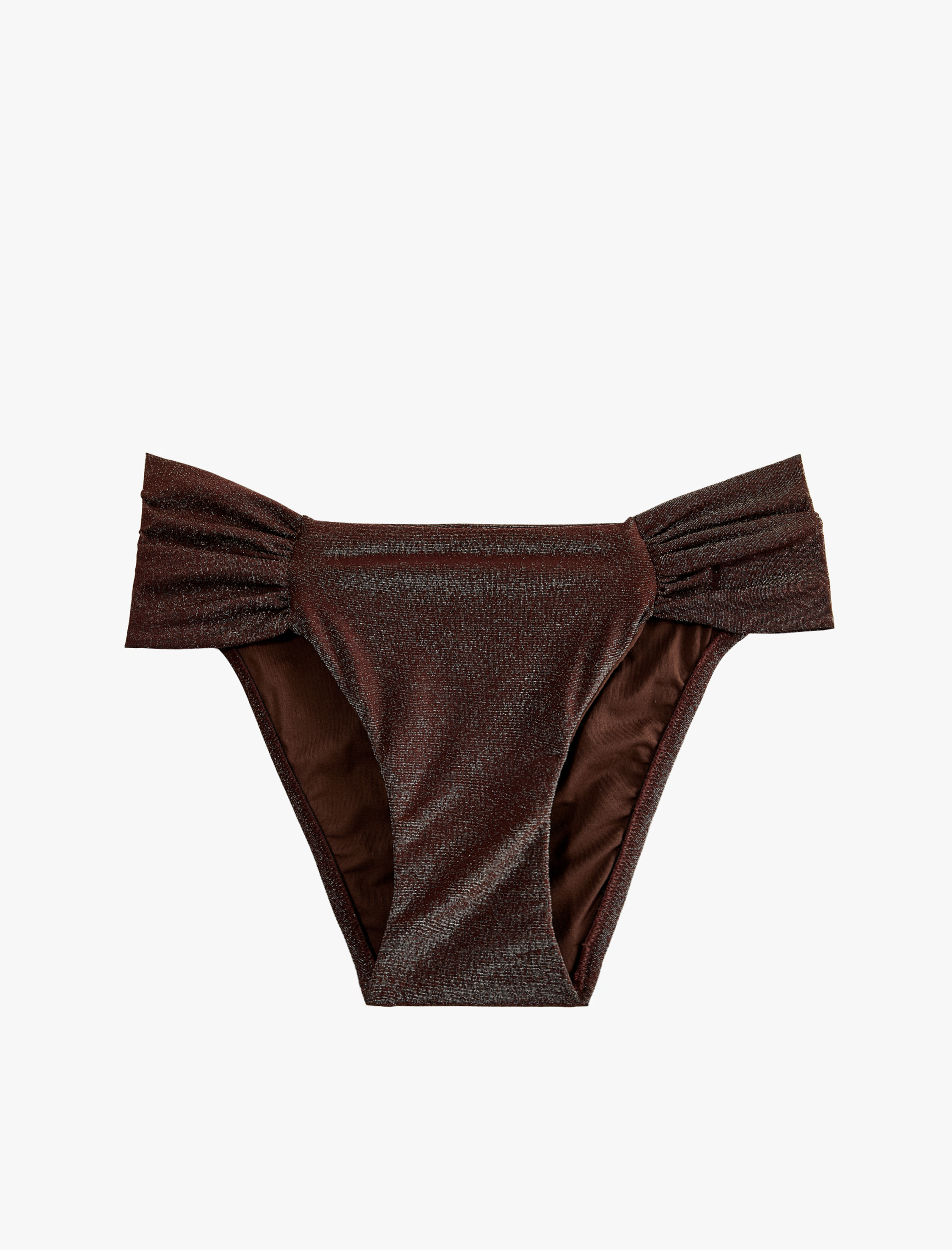   Büzgü Detaylı Simli Brazilian Bikini Altı