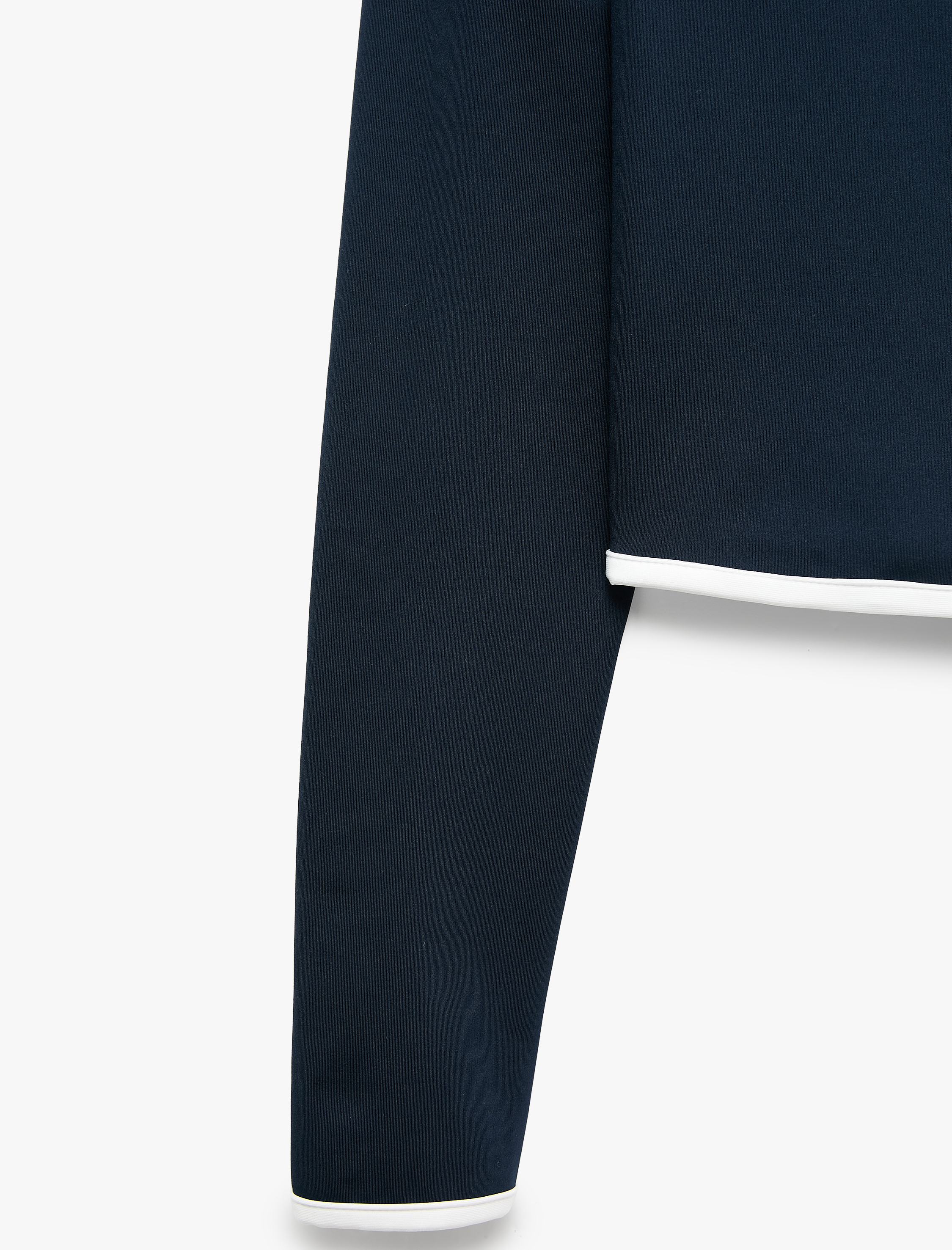   Slim Fit Biyeli Dik Yaka Fermuarlı Uzun Kollu Spor Tişört