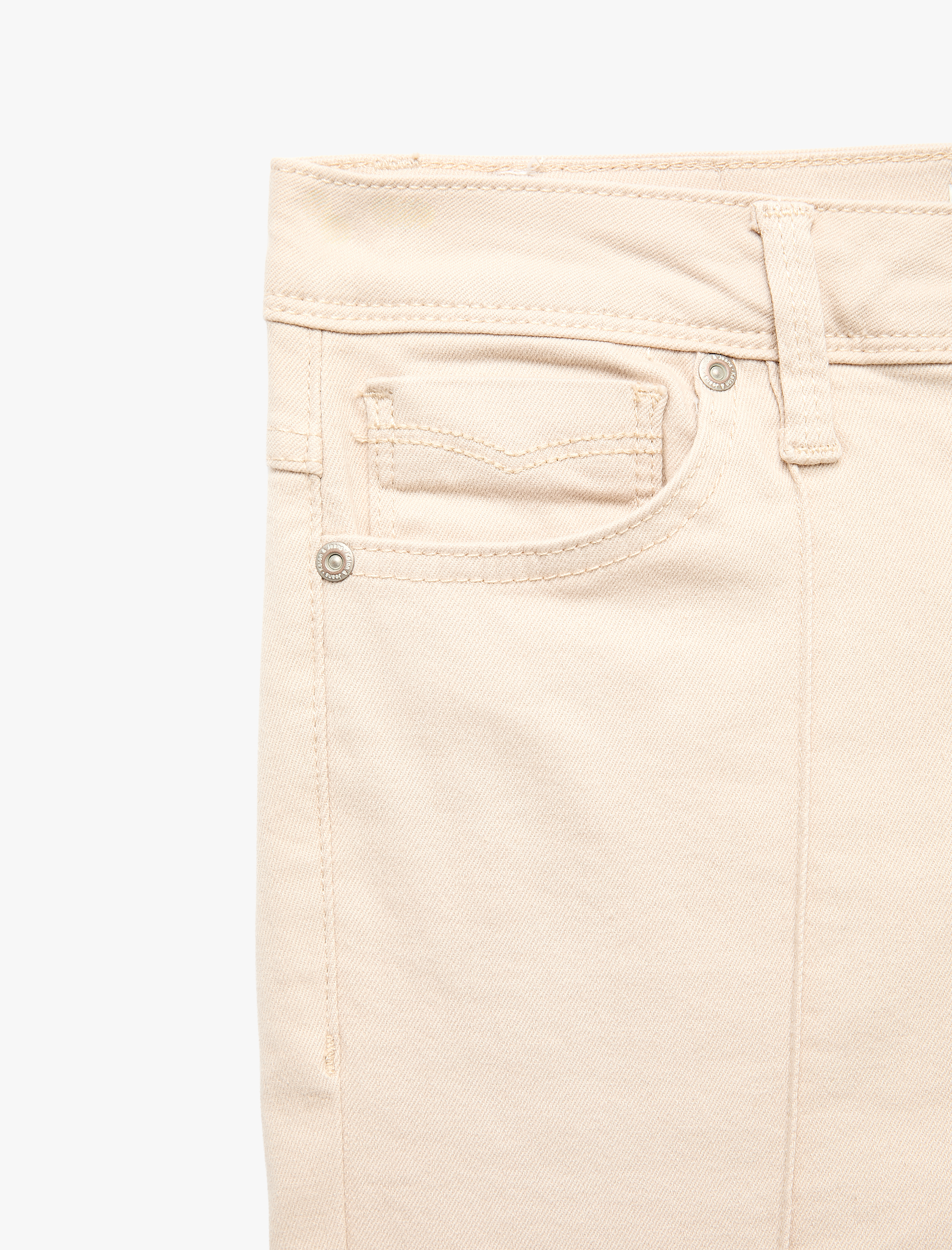   Cep Detaylı Dar Kesim Nervürlü Pamuklu İspanyol Paça Denim Pantolon - Flare Jeans