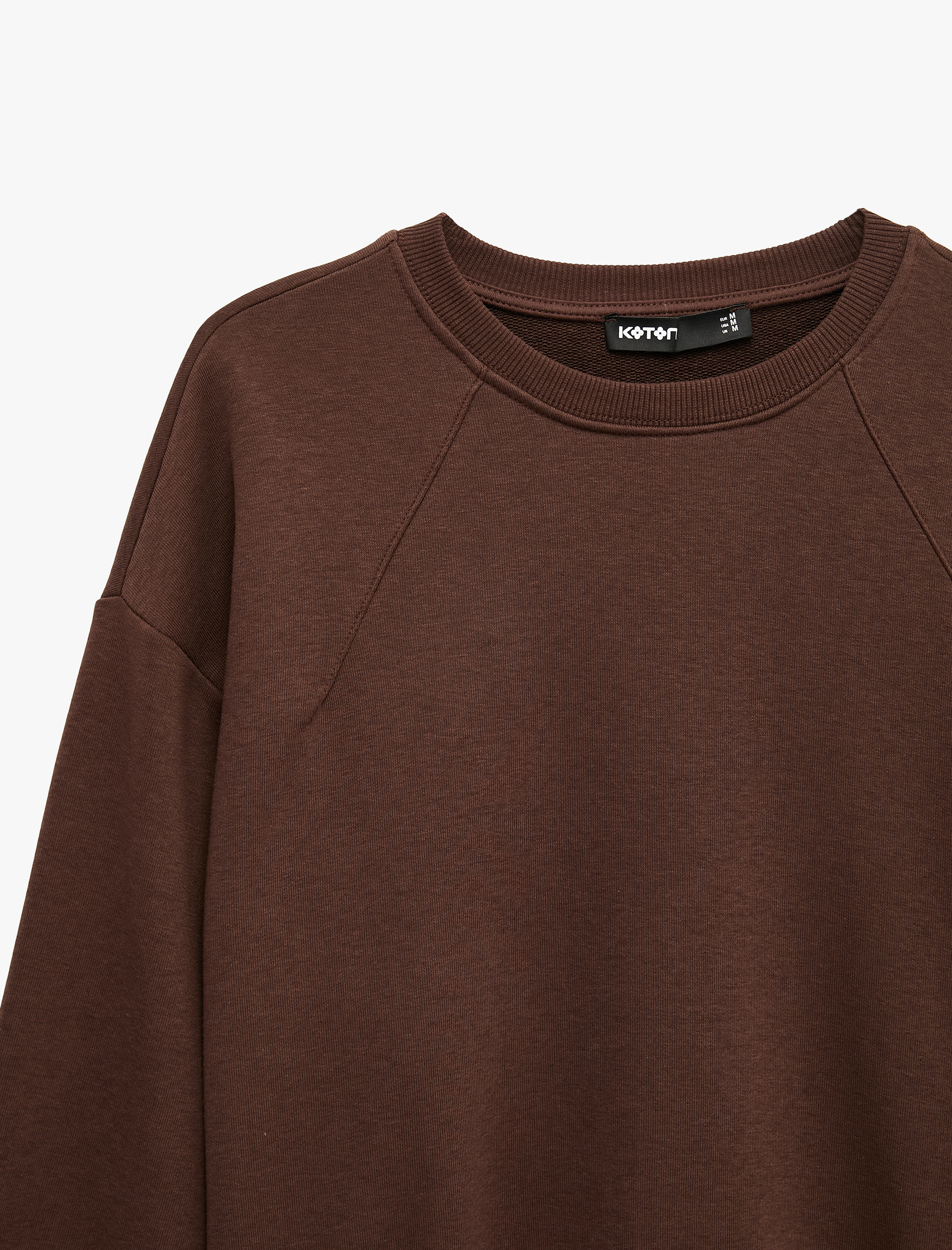   Regular Fit Üç İplik Şardonlu Uzun Kollu Bisiklet Yaka Basic Sweatshirt