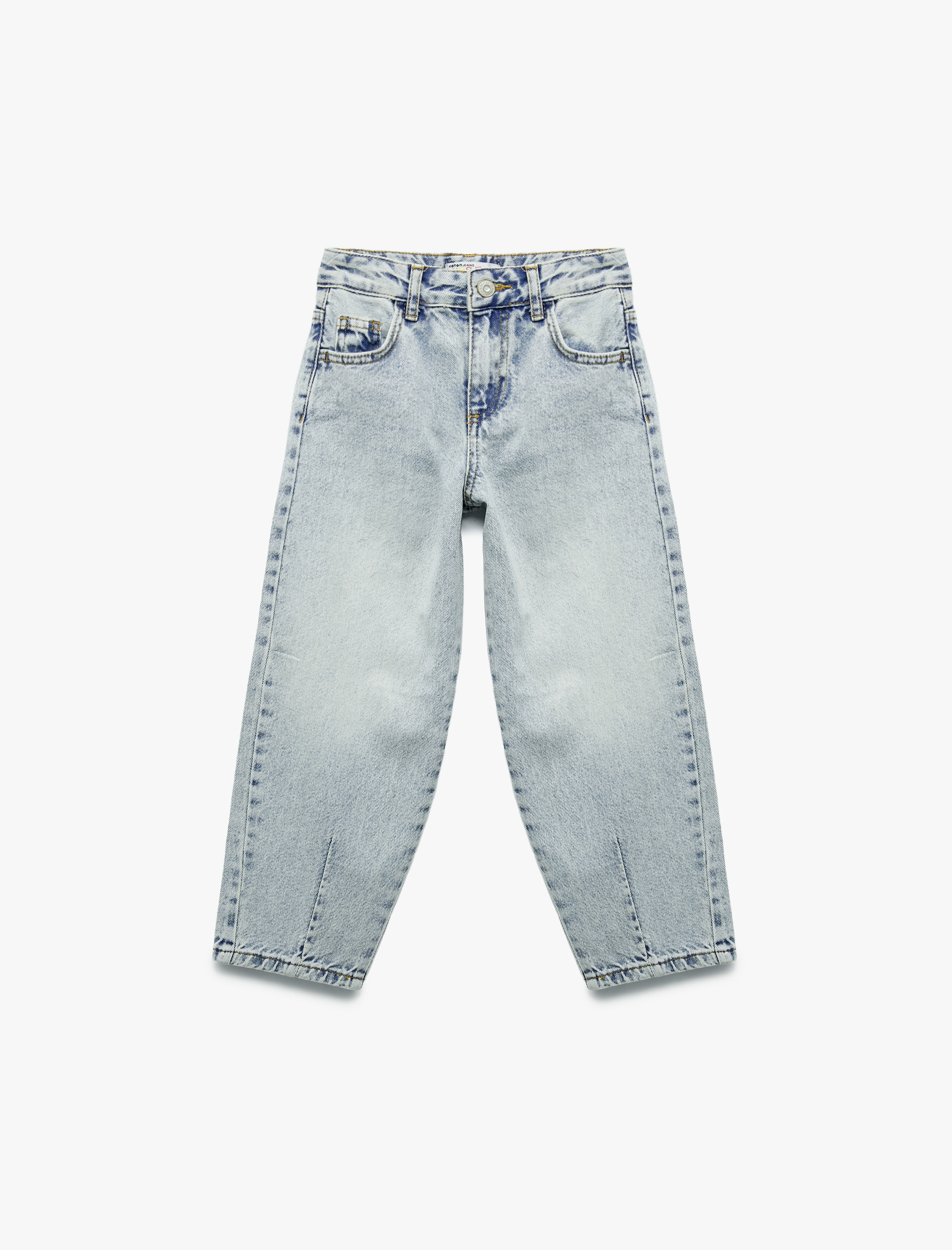  Kız Çocuk Pamuklu Balon Fit Denim Pantolon