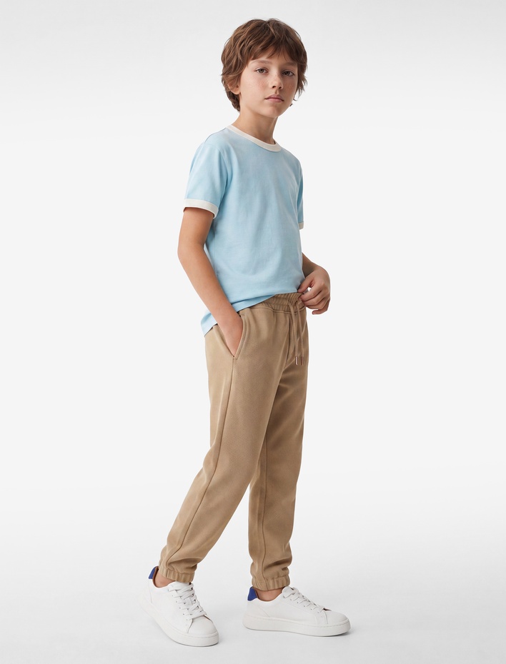 Erkek Çocuk Beli Lastikli Cep Detaylı Basic Jogger Eşofman Altı