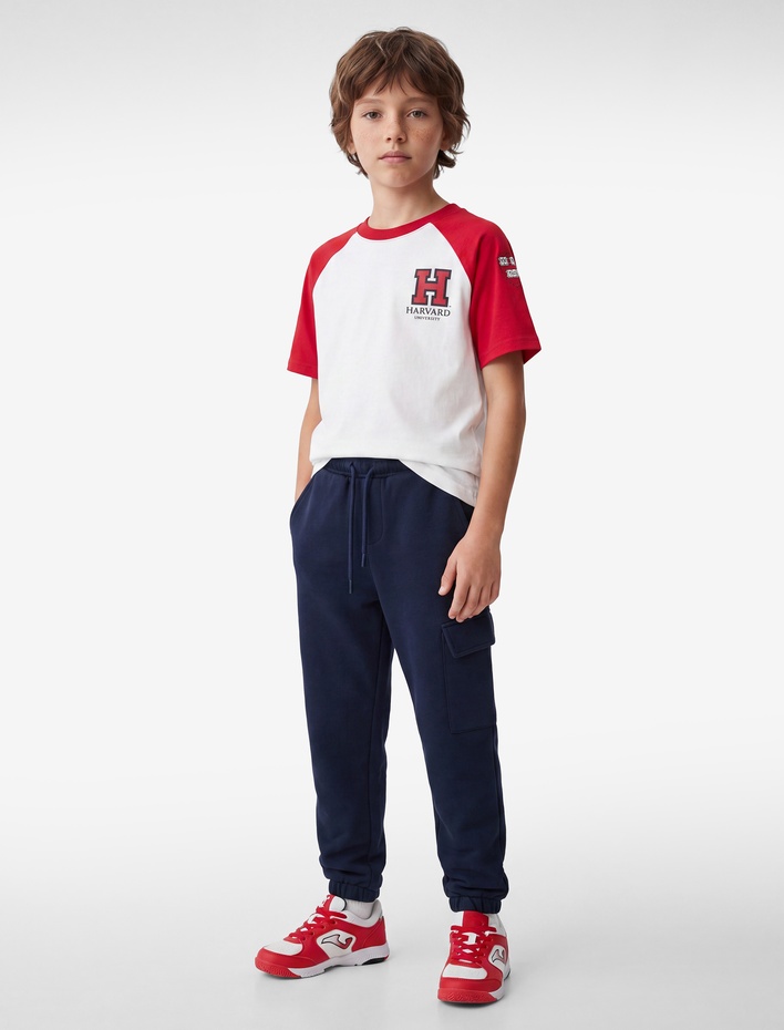 Erkek Çocuk Beli Bağlamalı Kapaklı Cep Detaylı Basic Jogger Eşofman Altı