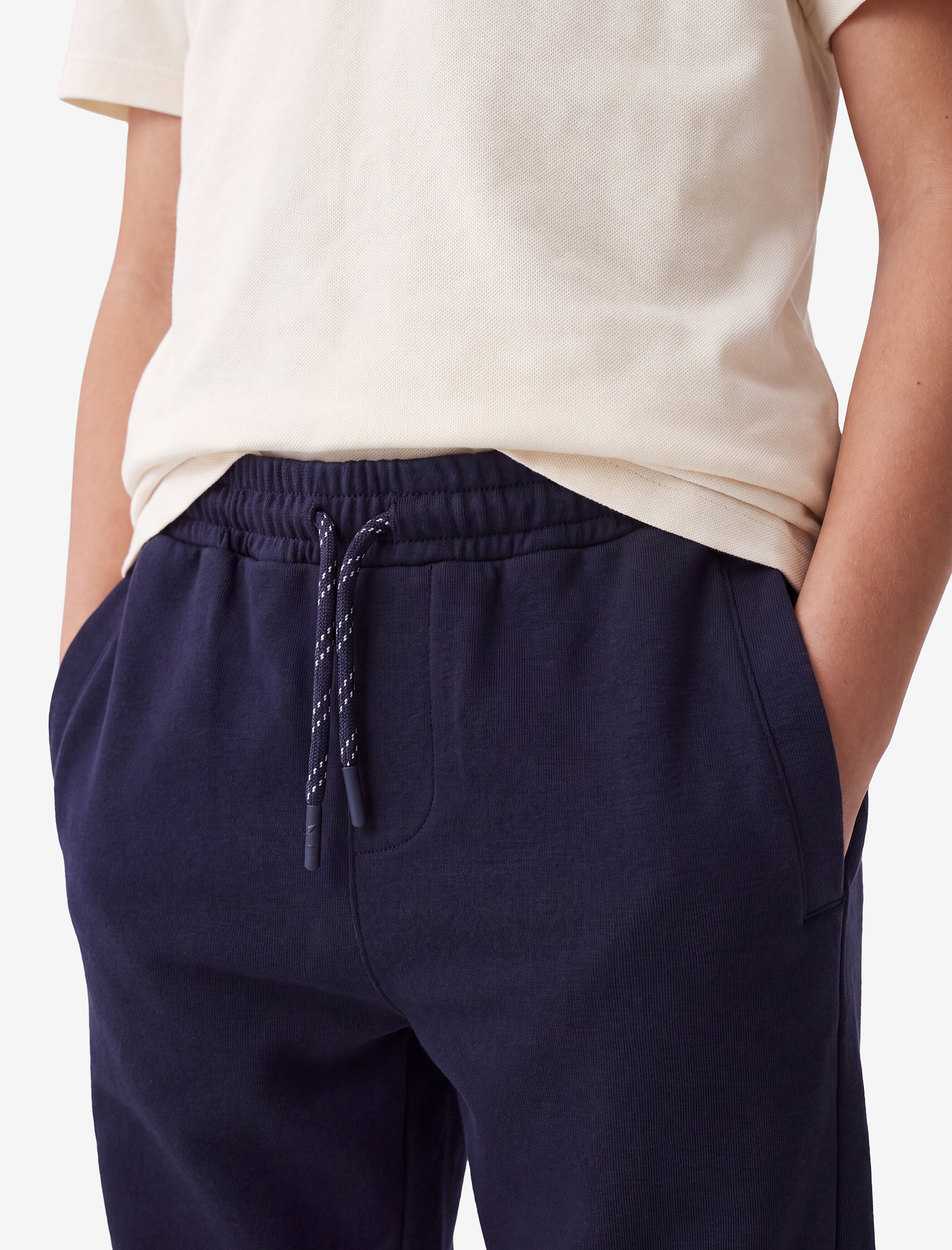  Erkek Çocuk Pamuklu Beli Bağcıklı Cep Detaylı Basic Jogger Eşofman Altı