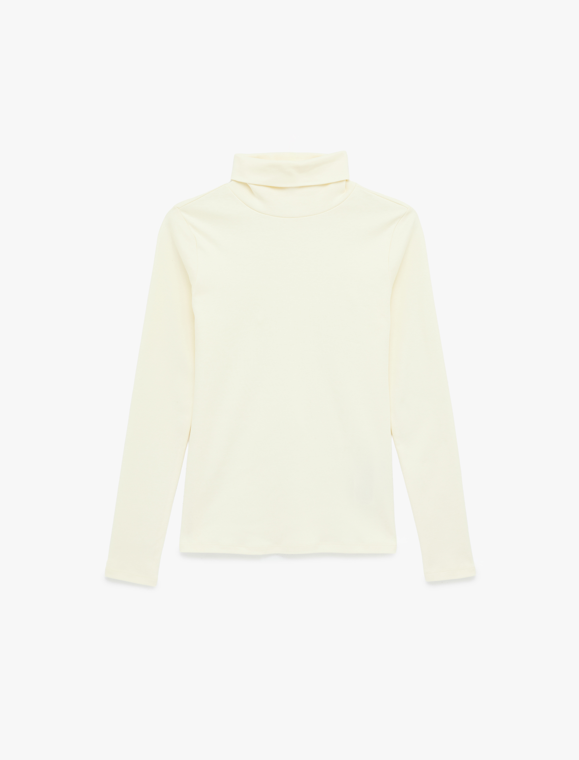   Pamuklu Slim Fit Uzun Kollu Dik Yaka Tişört