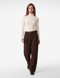 Pamuklu Slim Fit Uzun Kollu Dik Yaka Tişört