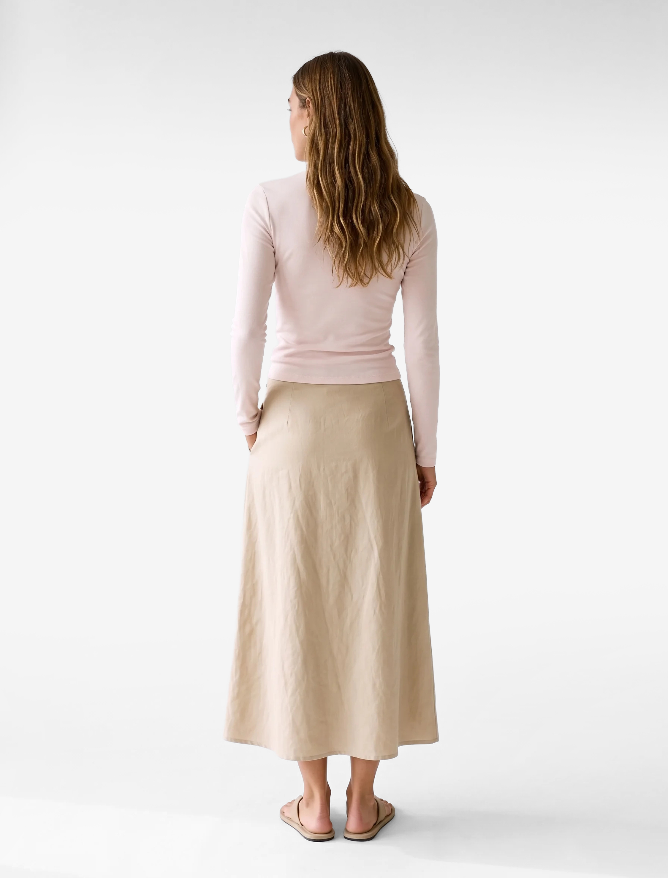   Pamuklu Slim Fit Uzun Kollu Dik Yaka Tişört