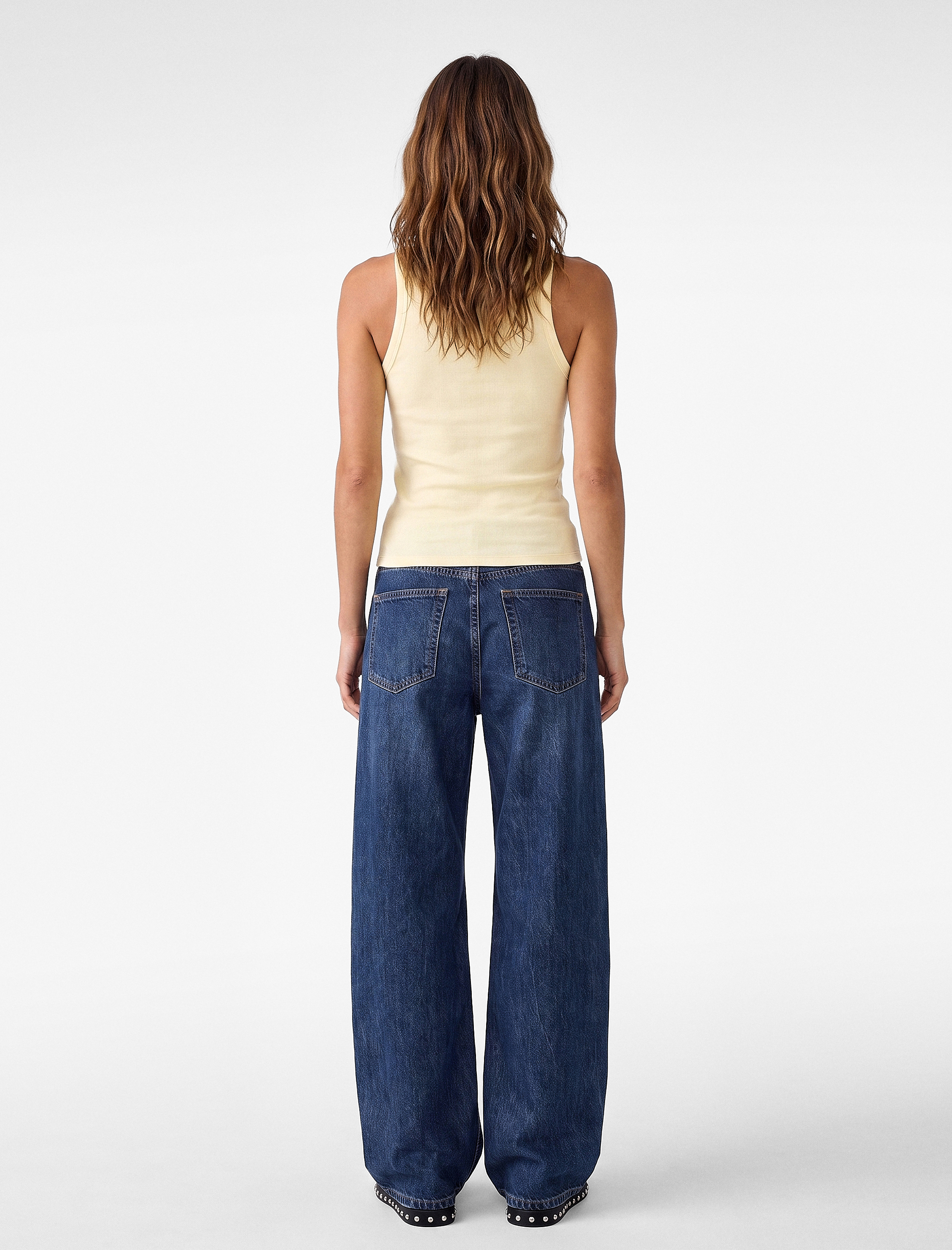   Slim Fit Pamuklu Halter Yaka Fitilli Atlet