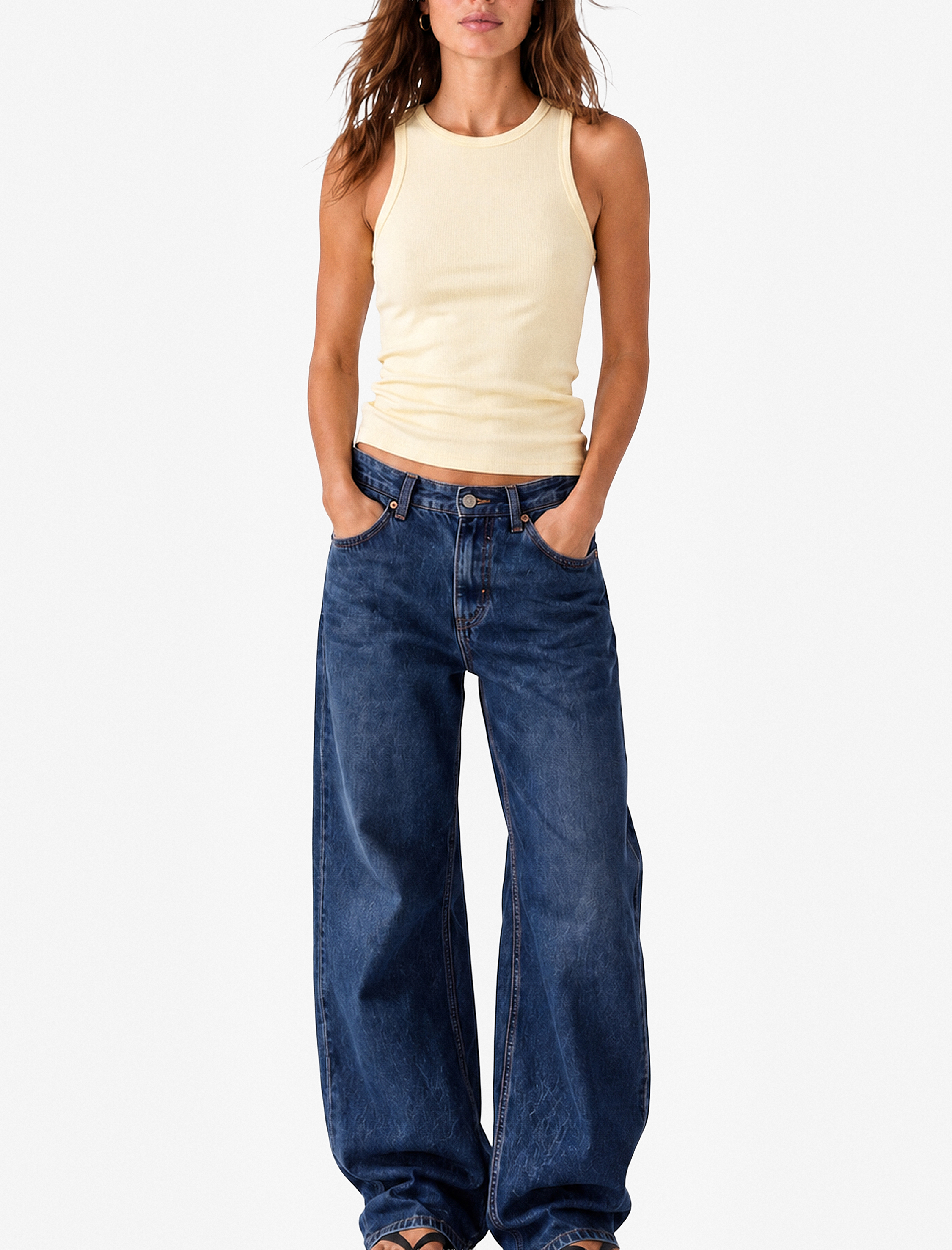   Slim Fit Pamuklu Halter Yaka Fitilli Atlet