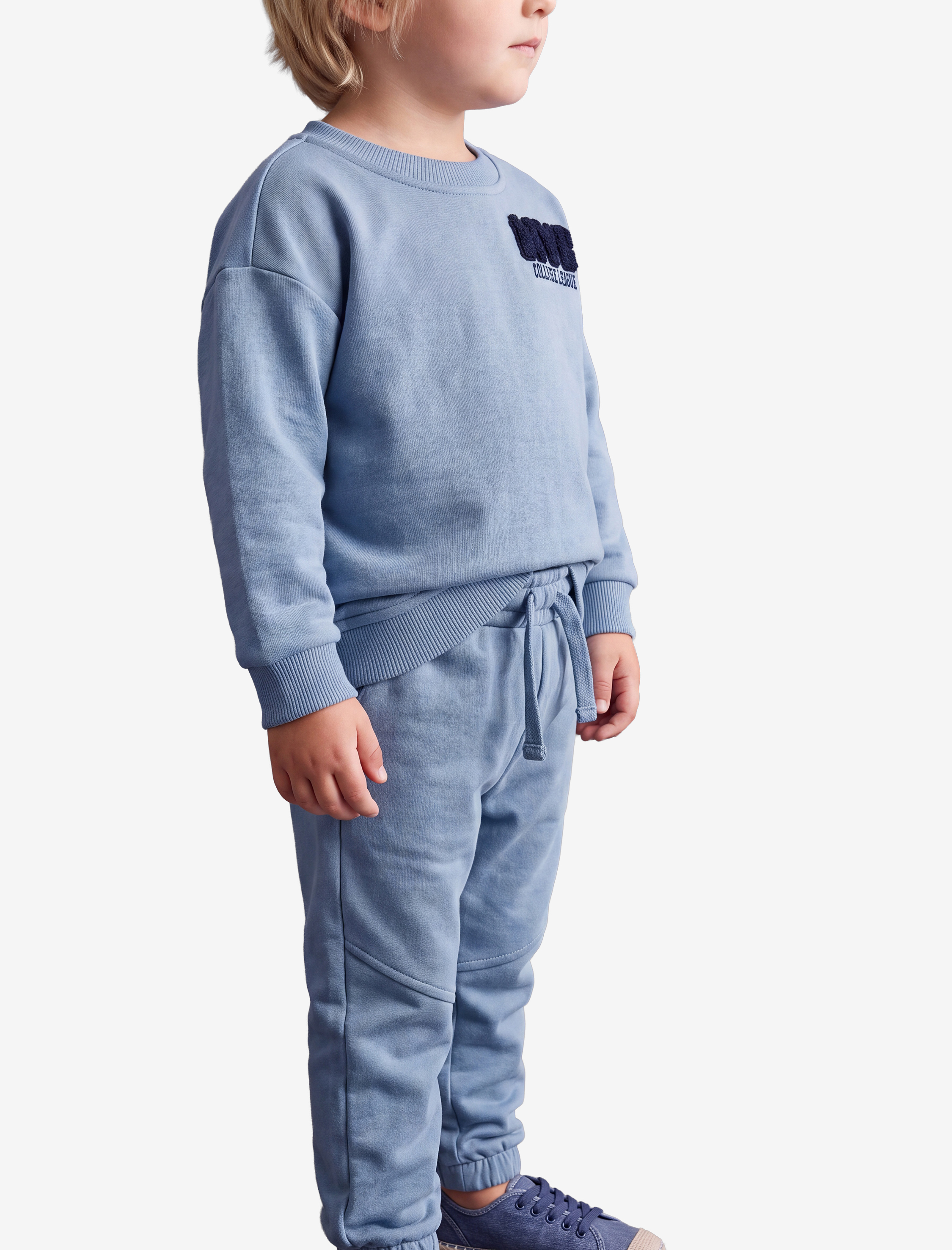  Erkek Bebek Şardonlu Baskılı Eşofman Takımı - 2'li Set