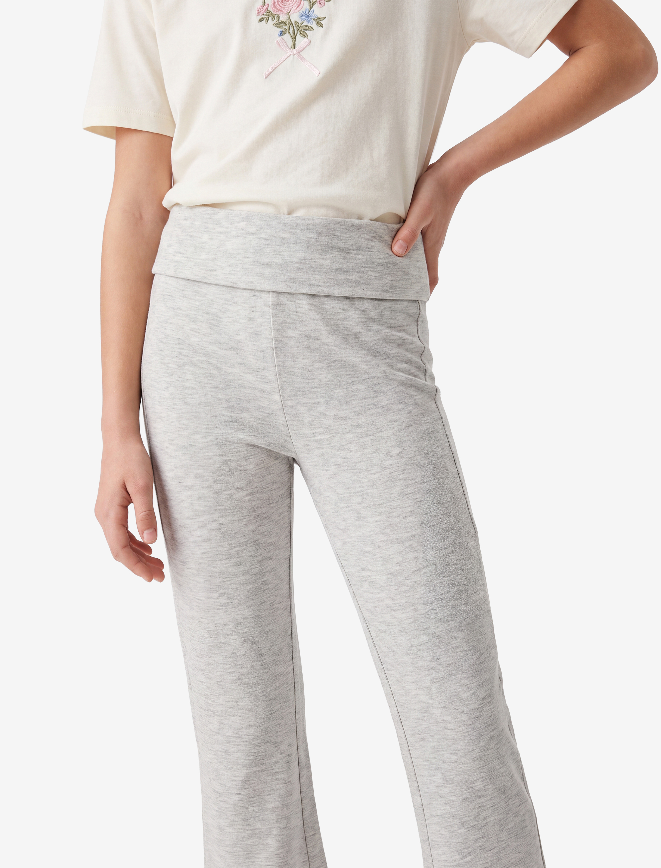  Kız Çocuk Viskon Slim Fit İspanyol Paça Tayt