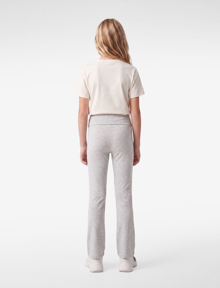 Kız Çocuk Viskon Slim Fit İspanyol Paça Tayt